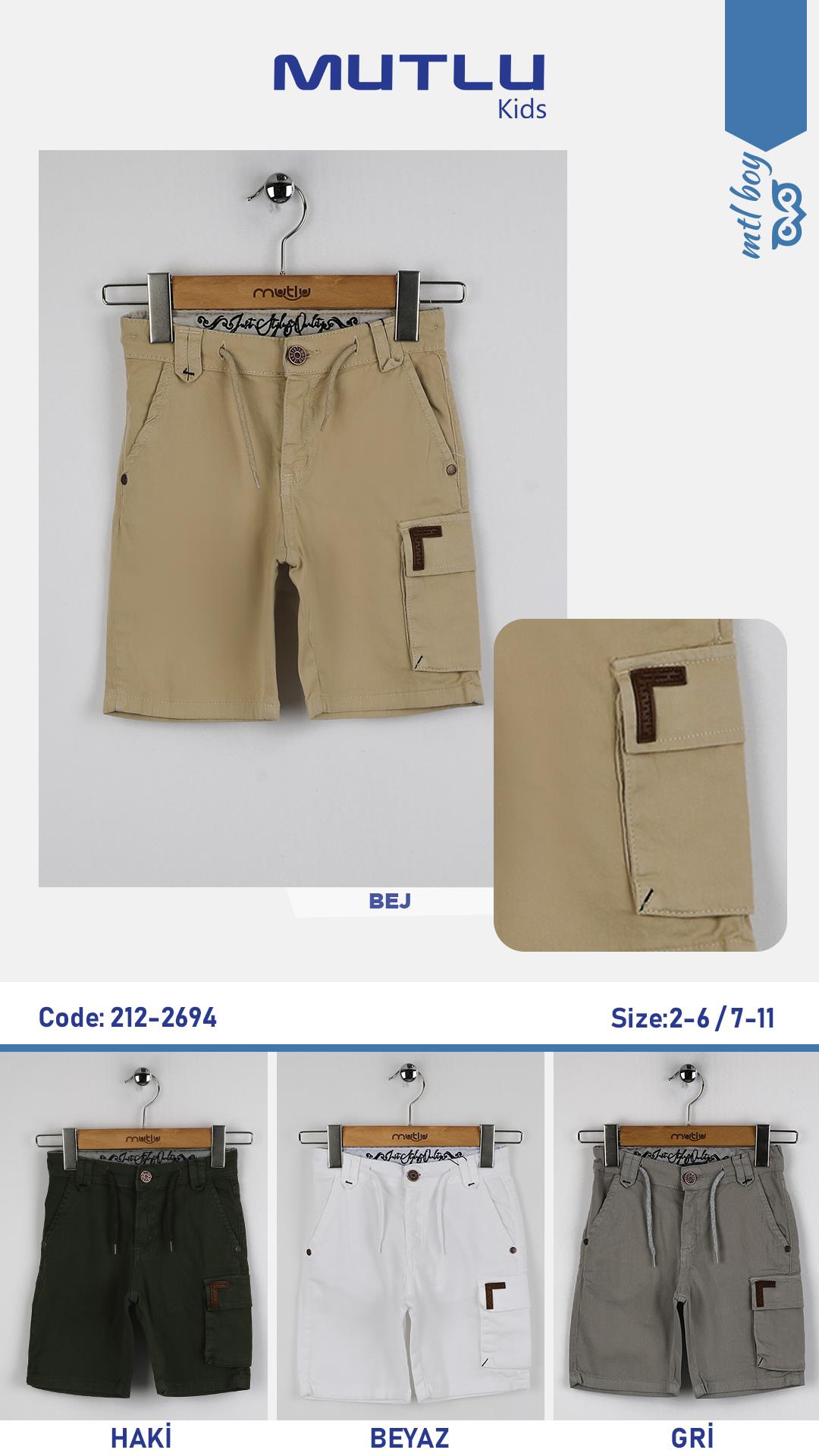 KEMER İÇİ NAKIŞLI ERKEK GABARDİN BERMUDA