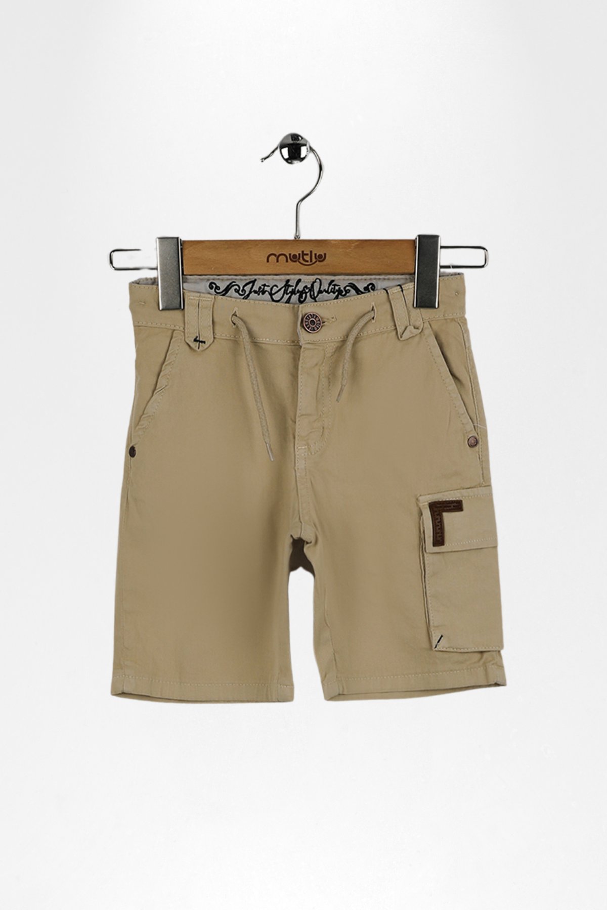 KEMER İÇİ NAKIŞLI ERKEK GABARDİN BERMUDA