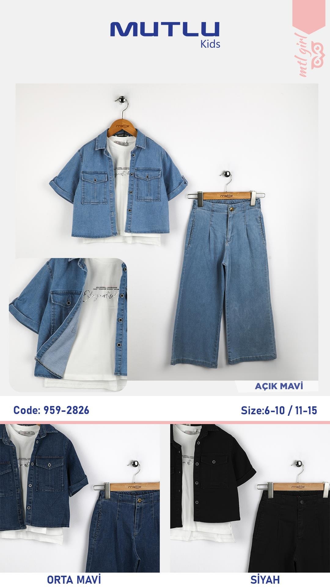 KIZ KOT GÖMLEK TAKIM