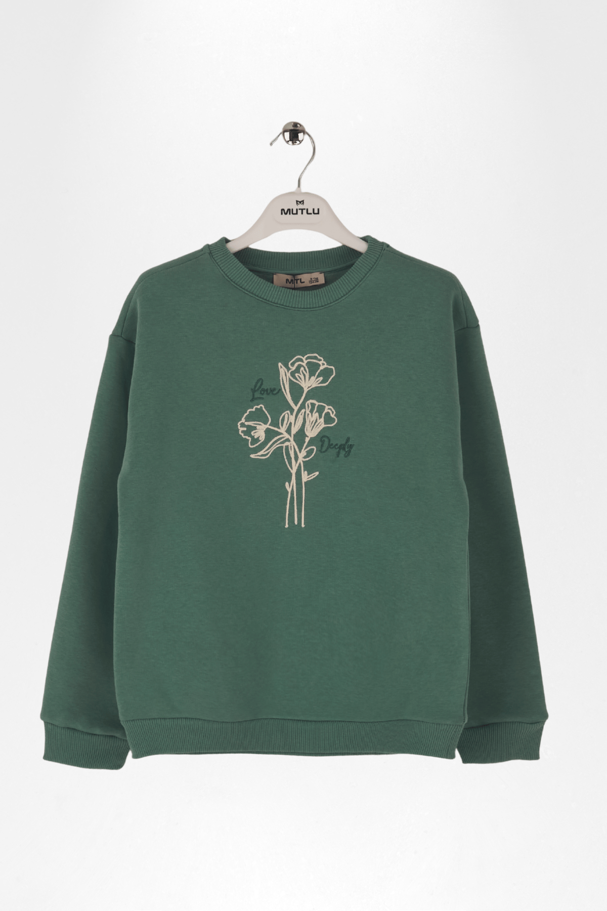 LOVE NAKIŞLI KIZ SWEATSHIRT