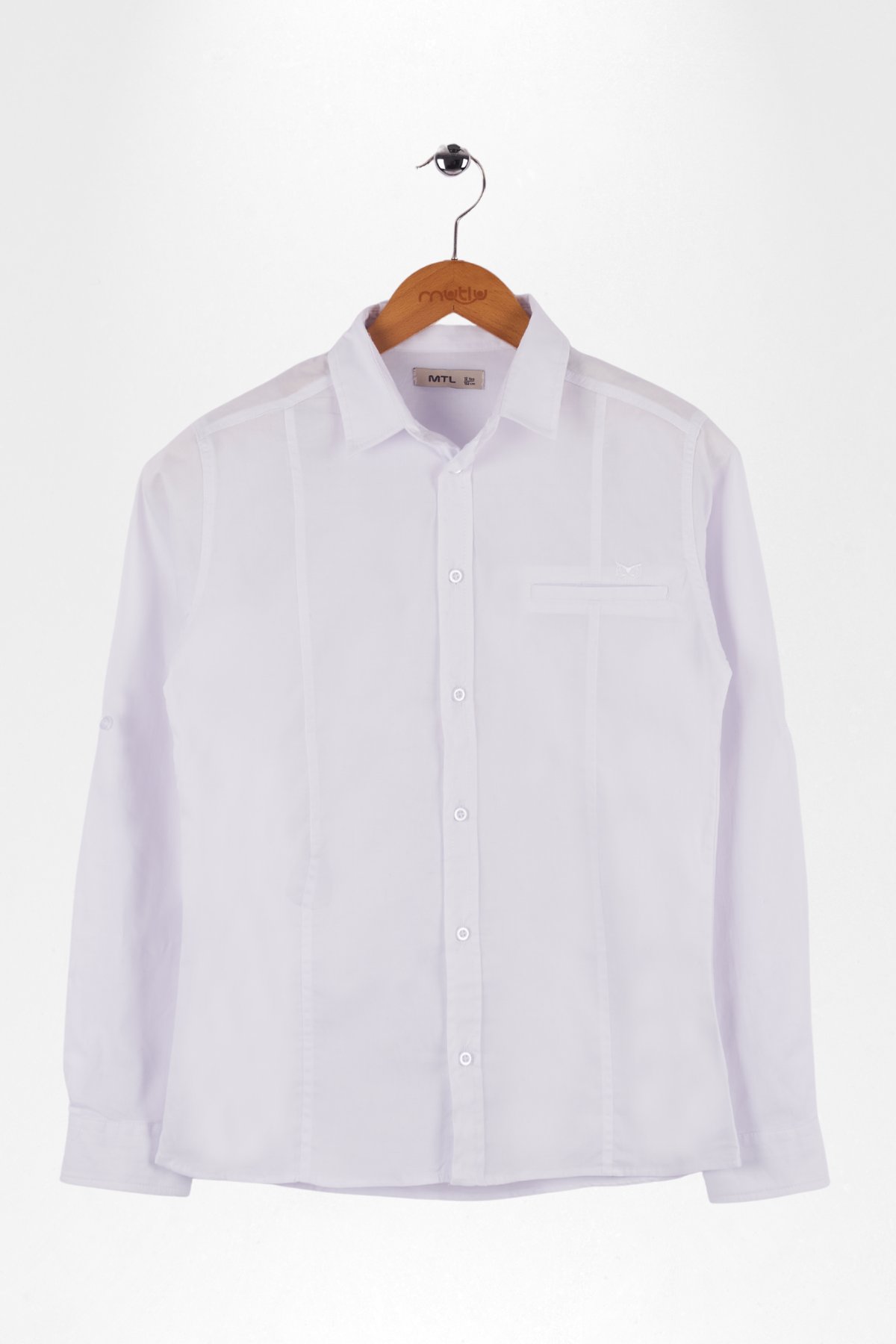 NAKIŞLI ERKEK UZUN KOL OKUL GÖMLEK