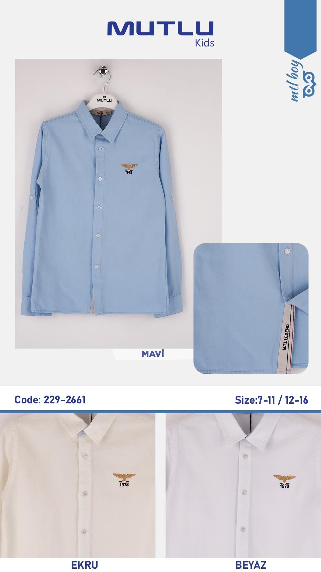 NAKIŞLI GARNİLİ ERKEK GÖMLEK