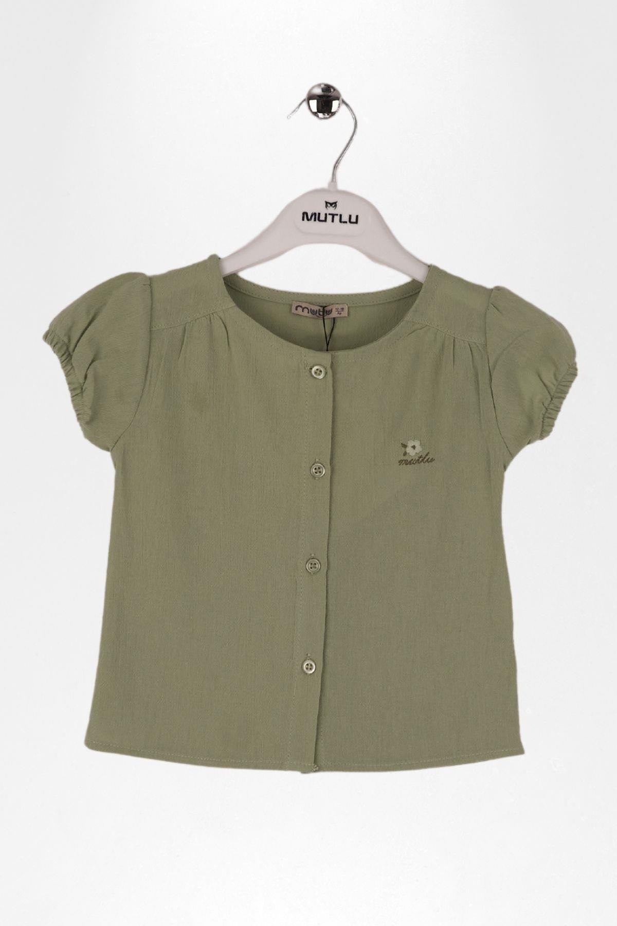 NAKIŞLI KIZ KISA KOL GÖMLEK