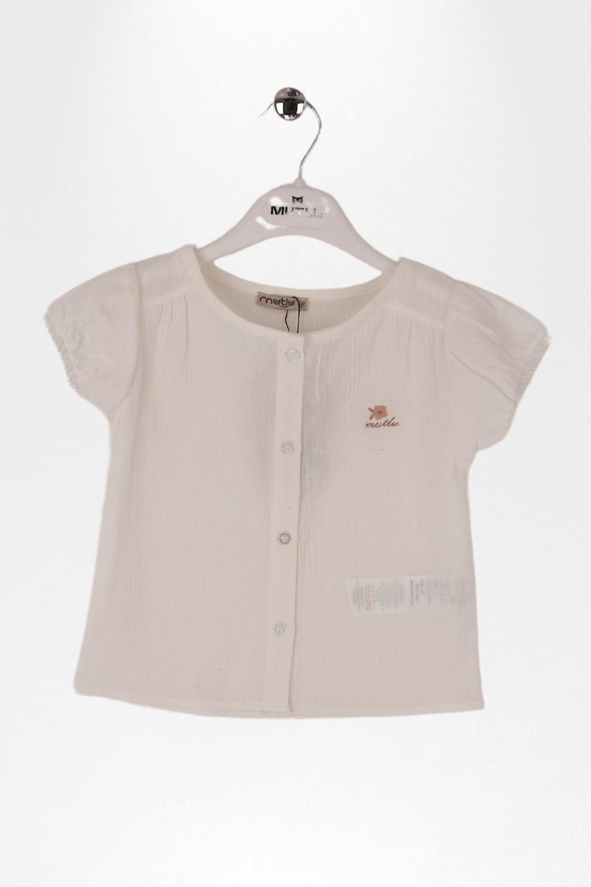 NAKIŞLI KIZ KISA KOL GÖMLEK