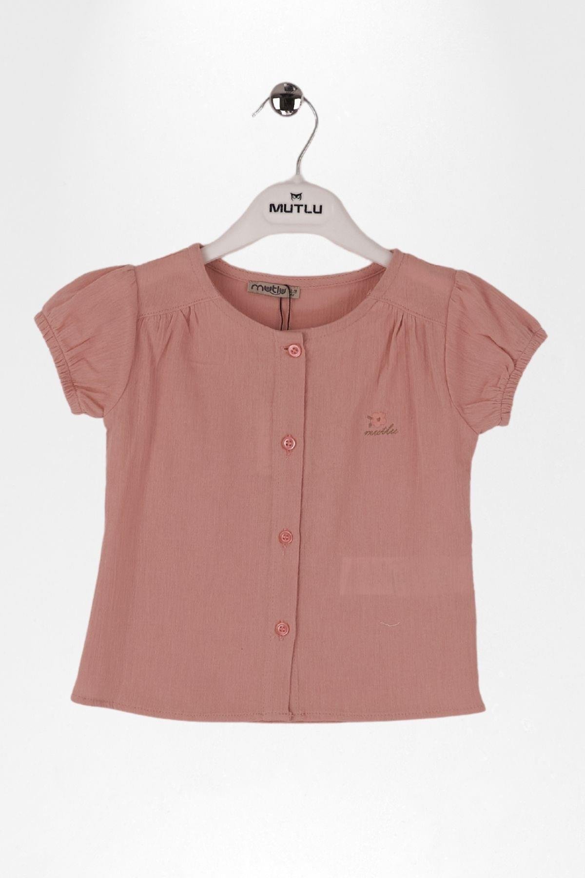 NAKIŞLI KIZ KISA KOL GÖMLEK