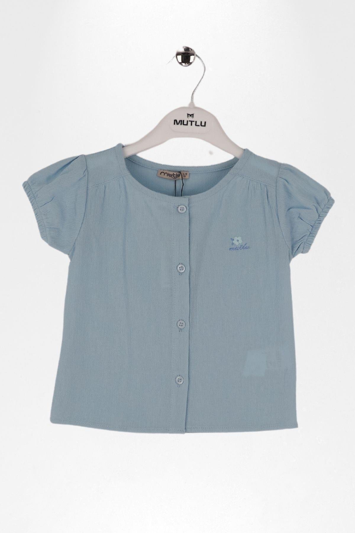 NAKIŞLI KIZ KISA KOL GÖMLEK