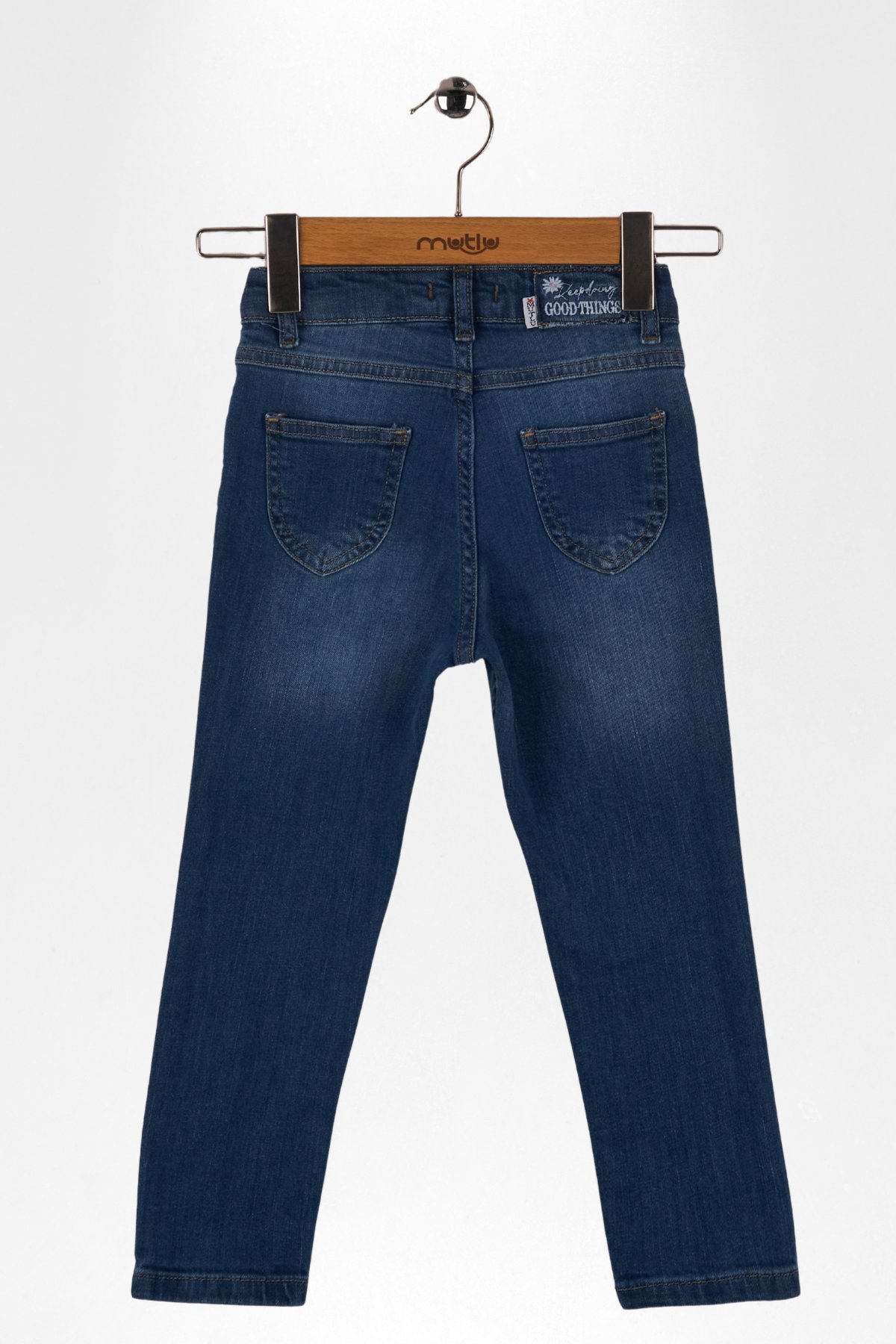 PAPATYA NAKIŞLI JEAN PANTOLON