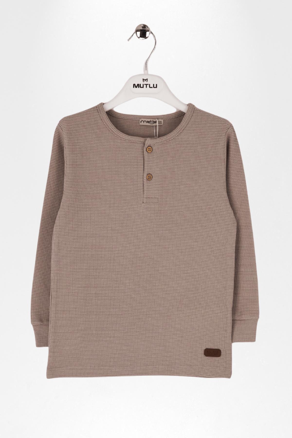 PAT DÜĞMELİ ERKEK UZUN KOL TSHIRT