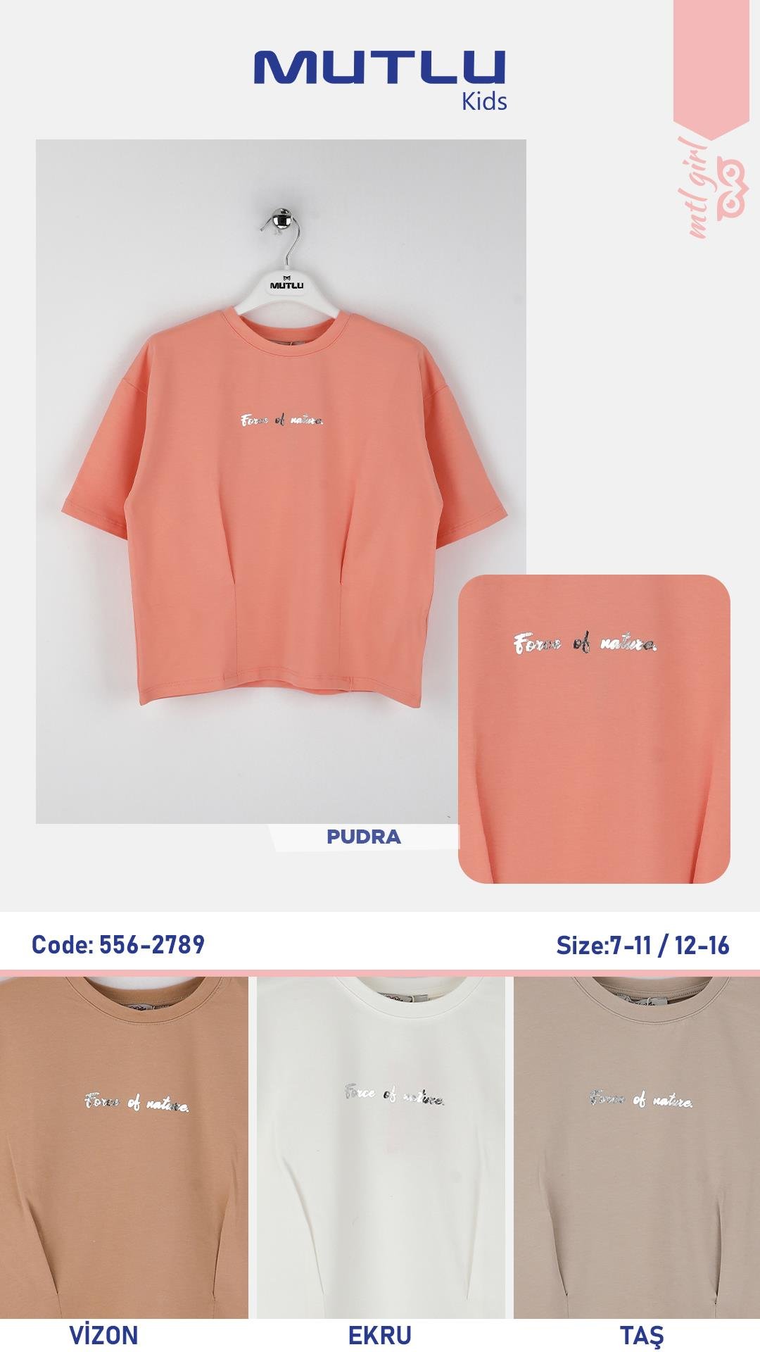 PENS DETAYLI BASKILI KIZ TSHIRT