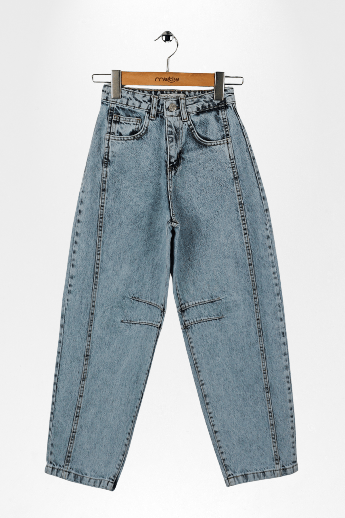 PENS DETAYLI KIZ BAGGY PANTOLON