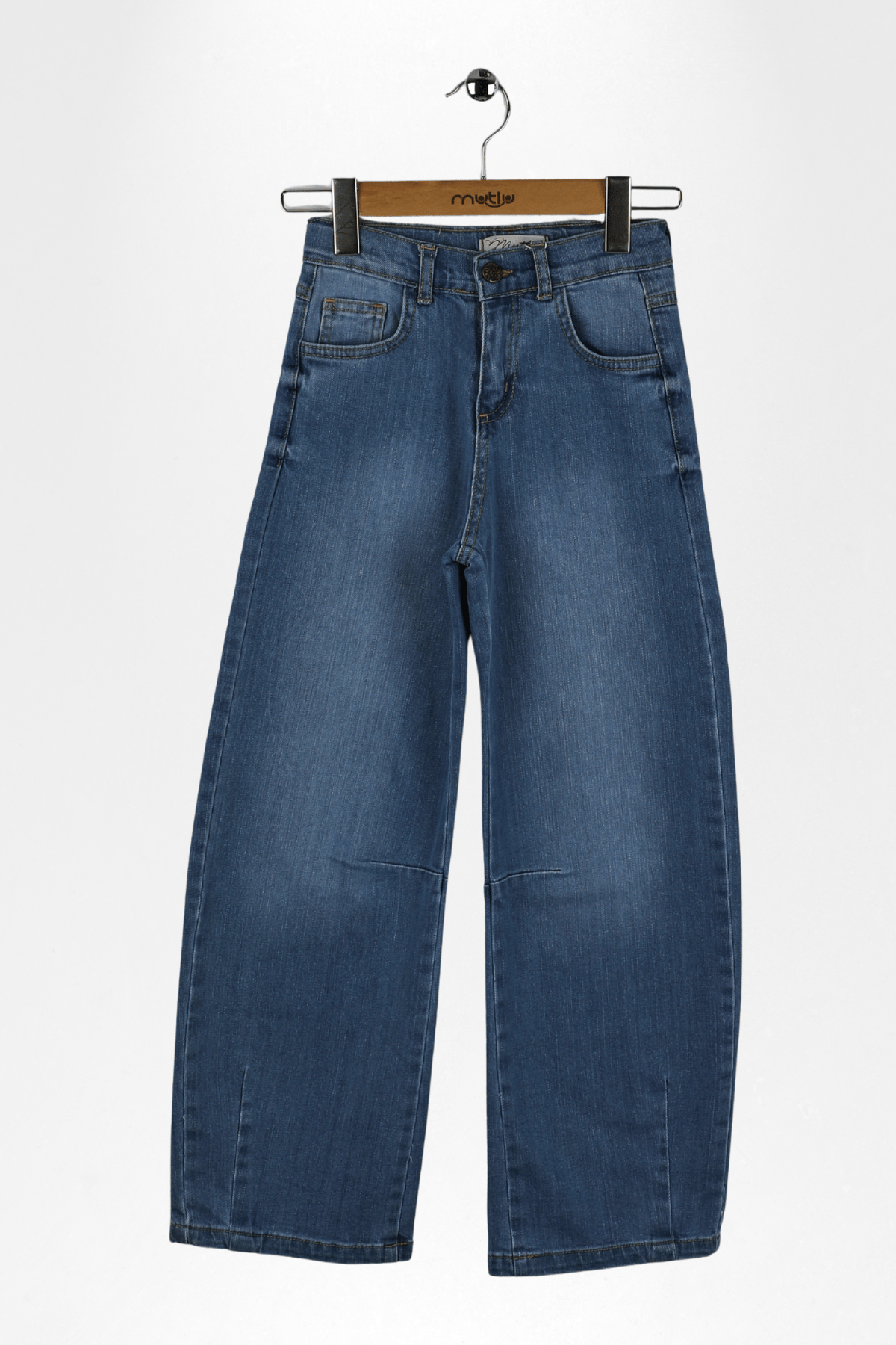 PENS DETAYLI KIZ KOT PANTOLON