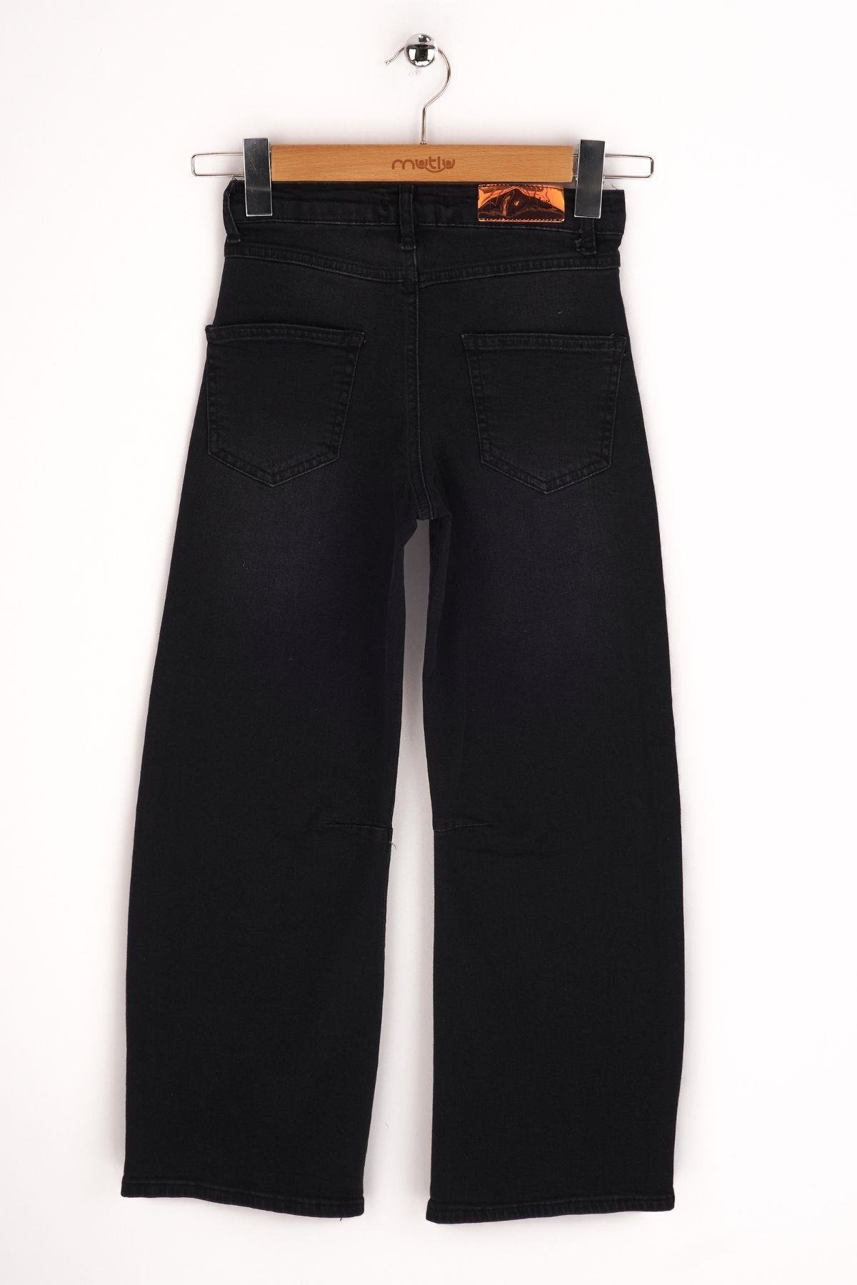 PENS DETAYLI KIZ KOT PANTOLON