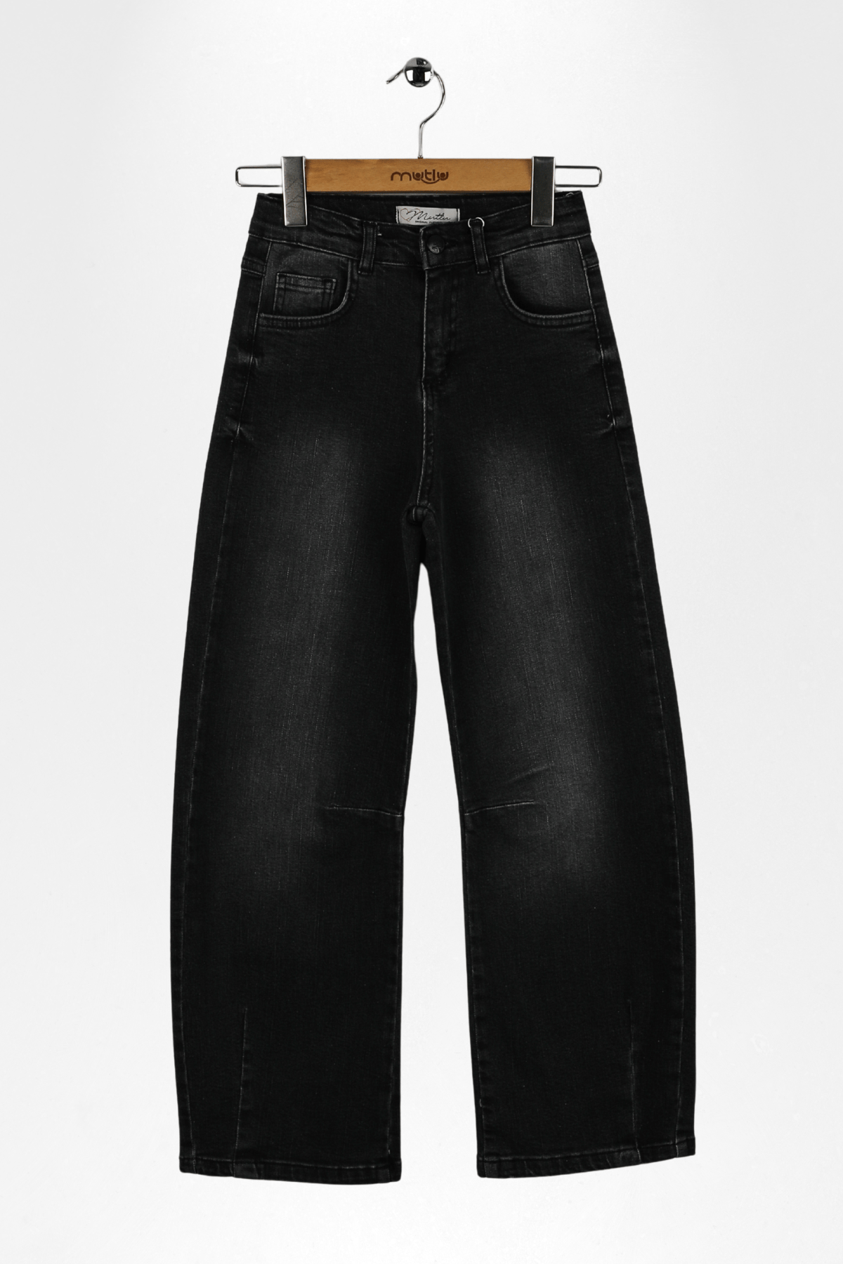 PENS DETAYLI KIZ KOT PANTOLON