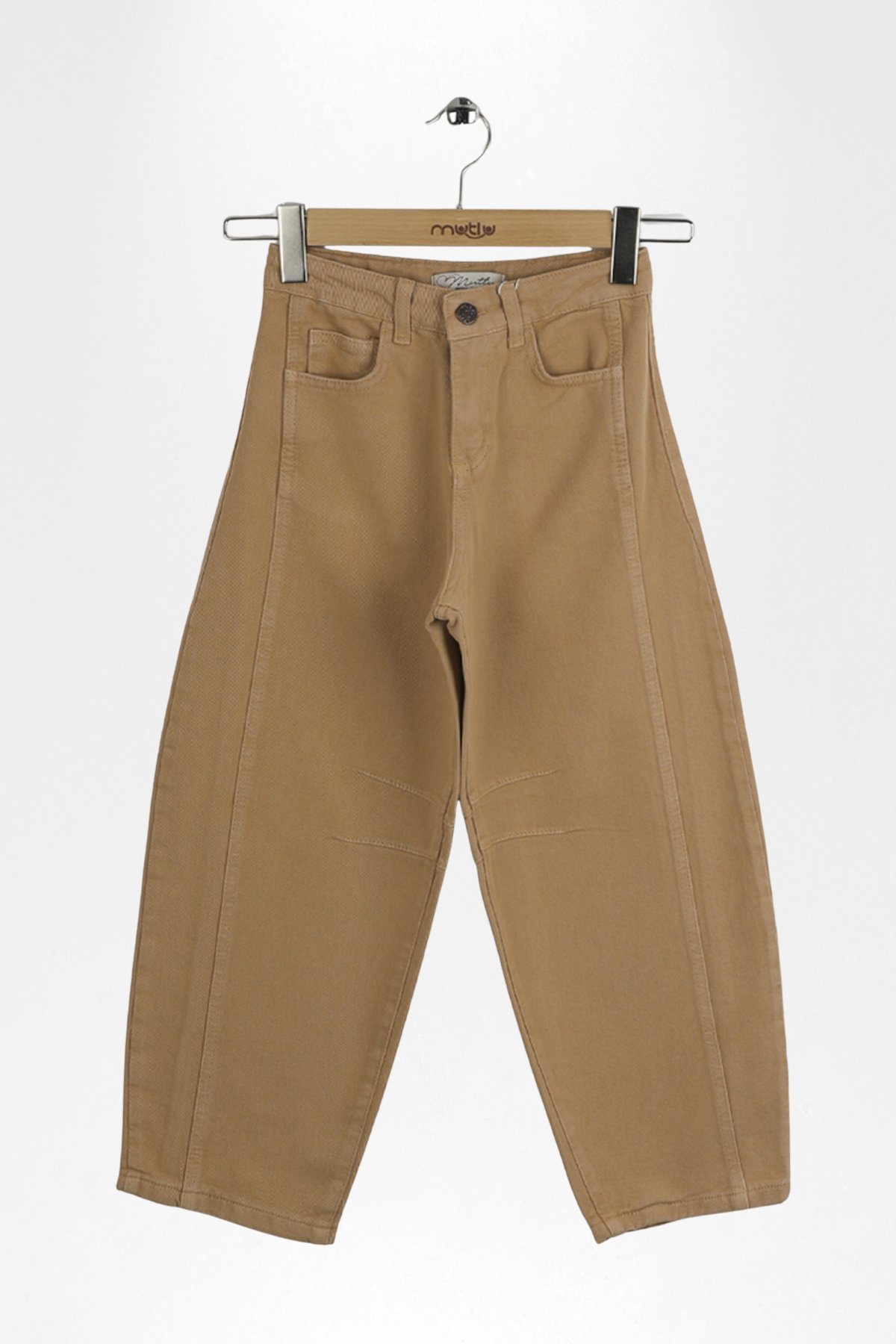 PENSLİ KIZ GABARDİN BAGGY PANTOLON