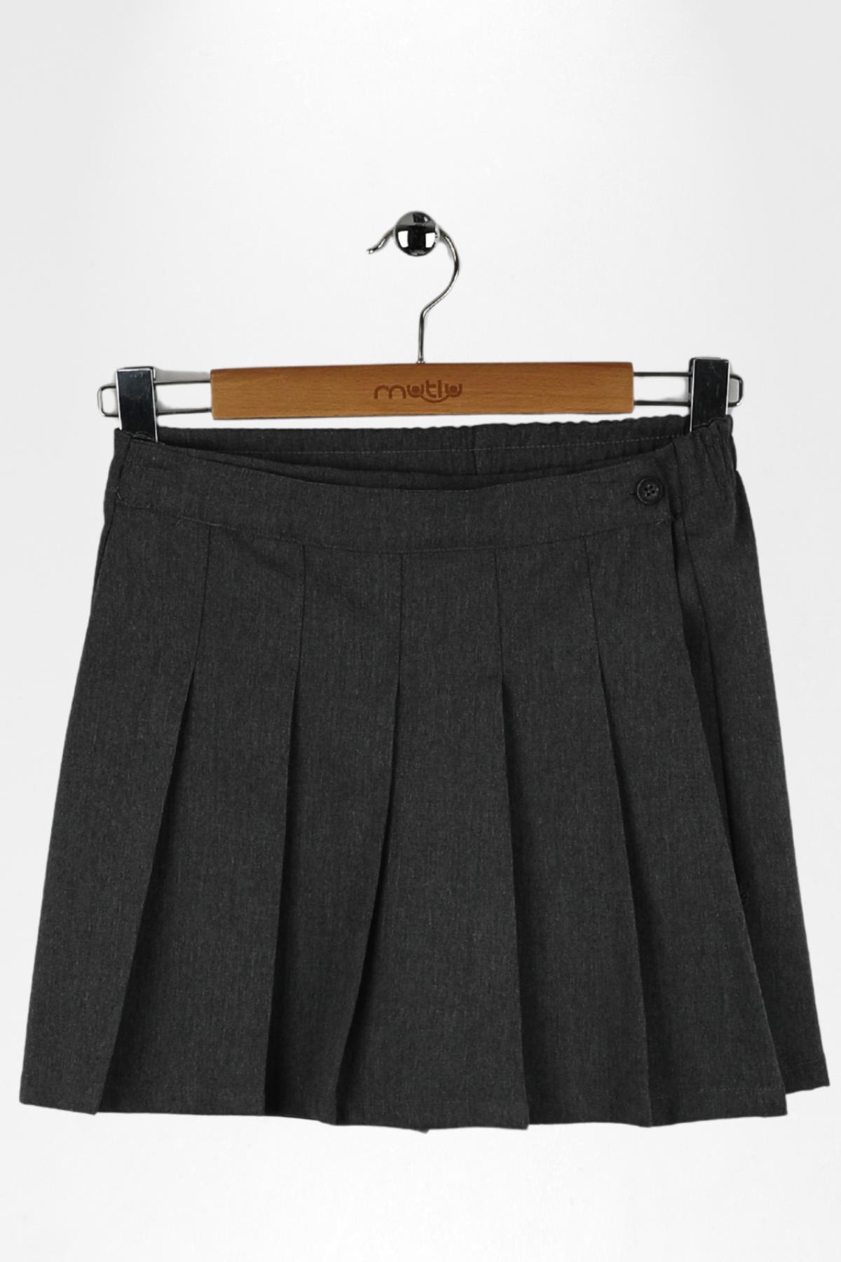 PİLELİ KIZ OKUL ŞORT ETEK