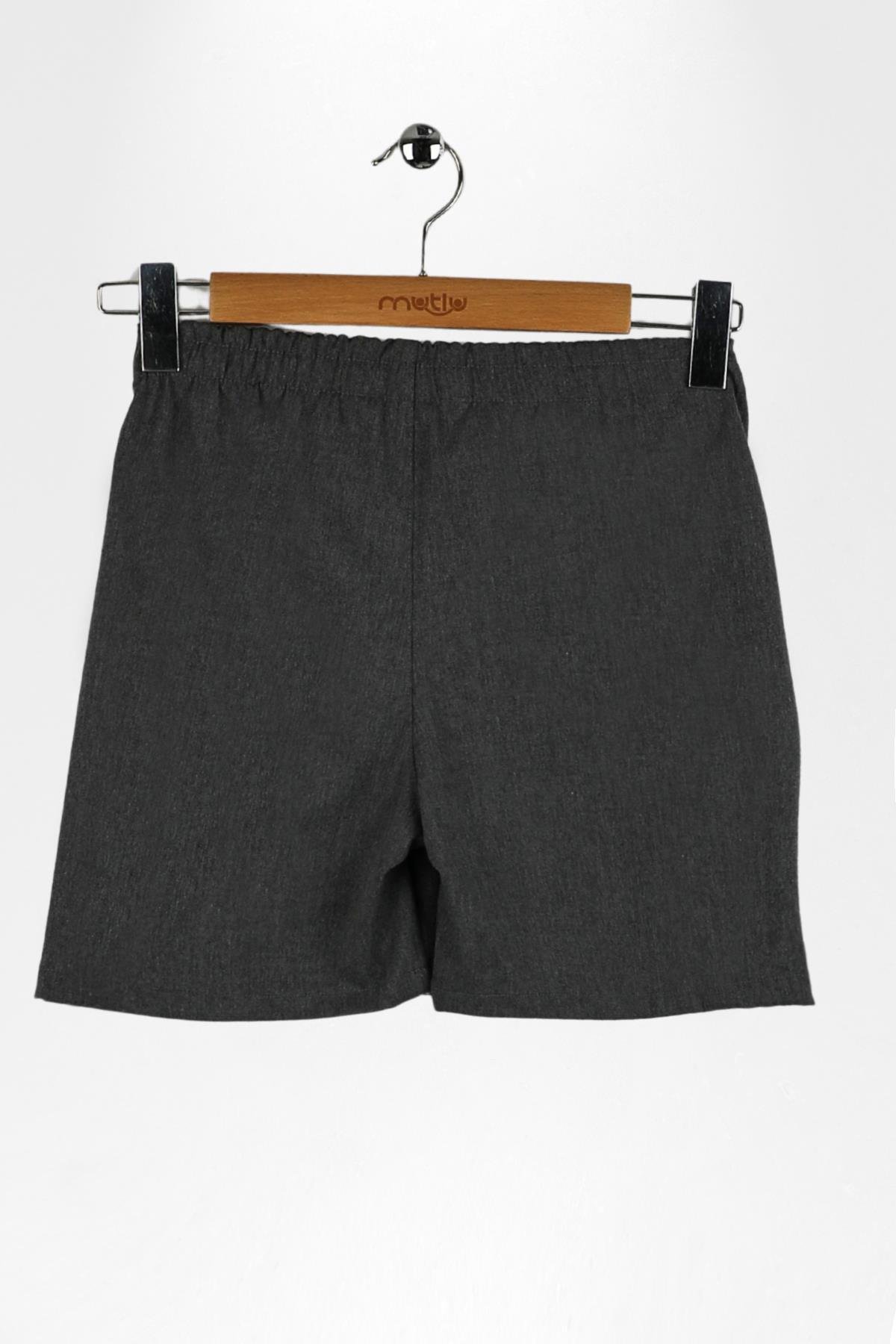 PİLELİ KIZ OKUL ŞORT ETEK