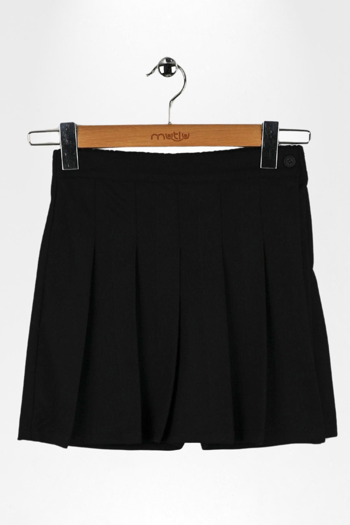 PİLELİ KIZ OKUL ŞORT ETEK