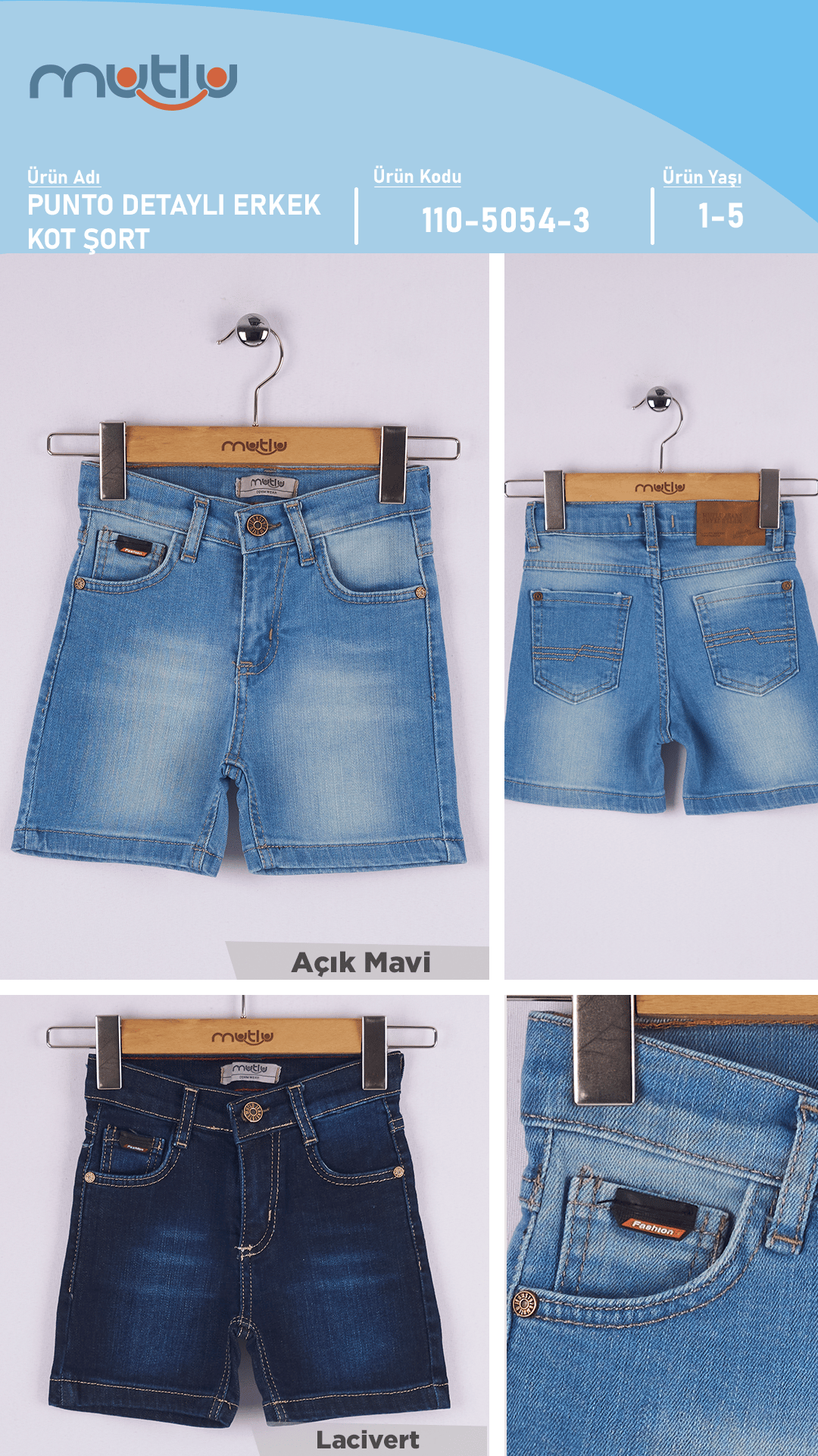 PUNTO DETAYLI ERKEK KOT ŞORT