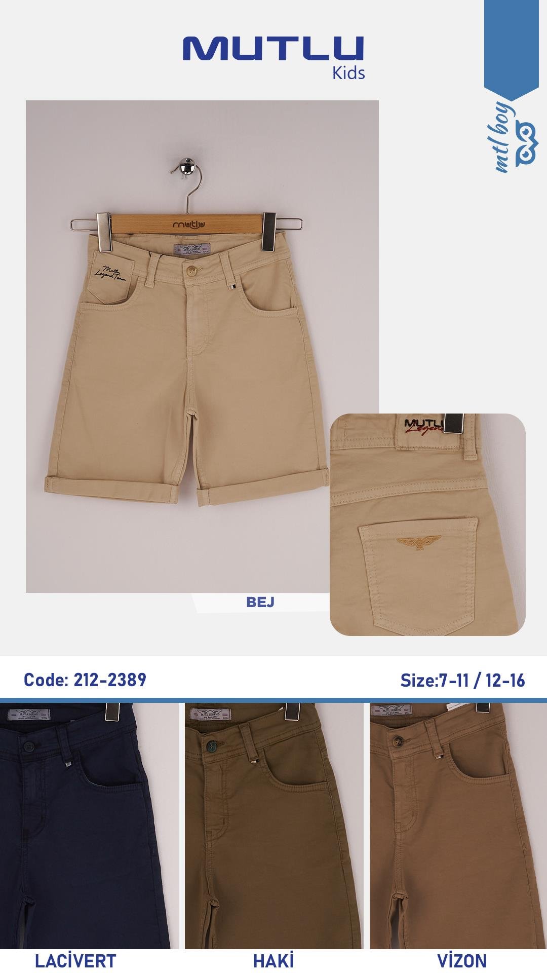 SAAT CEP NAKIŞLI ERKEK BERMUDA