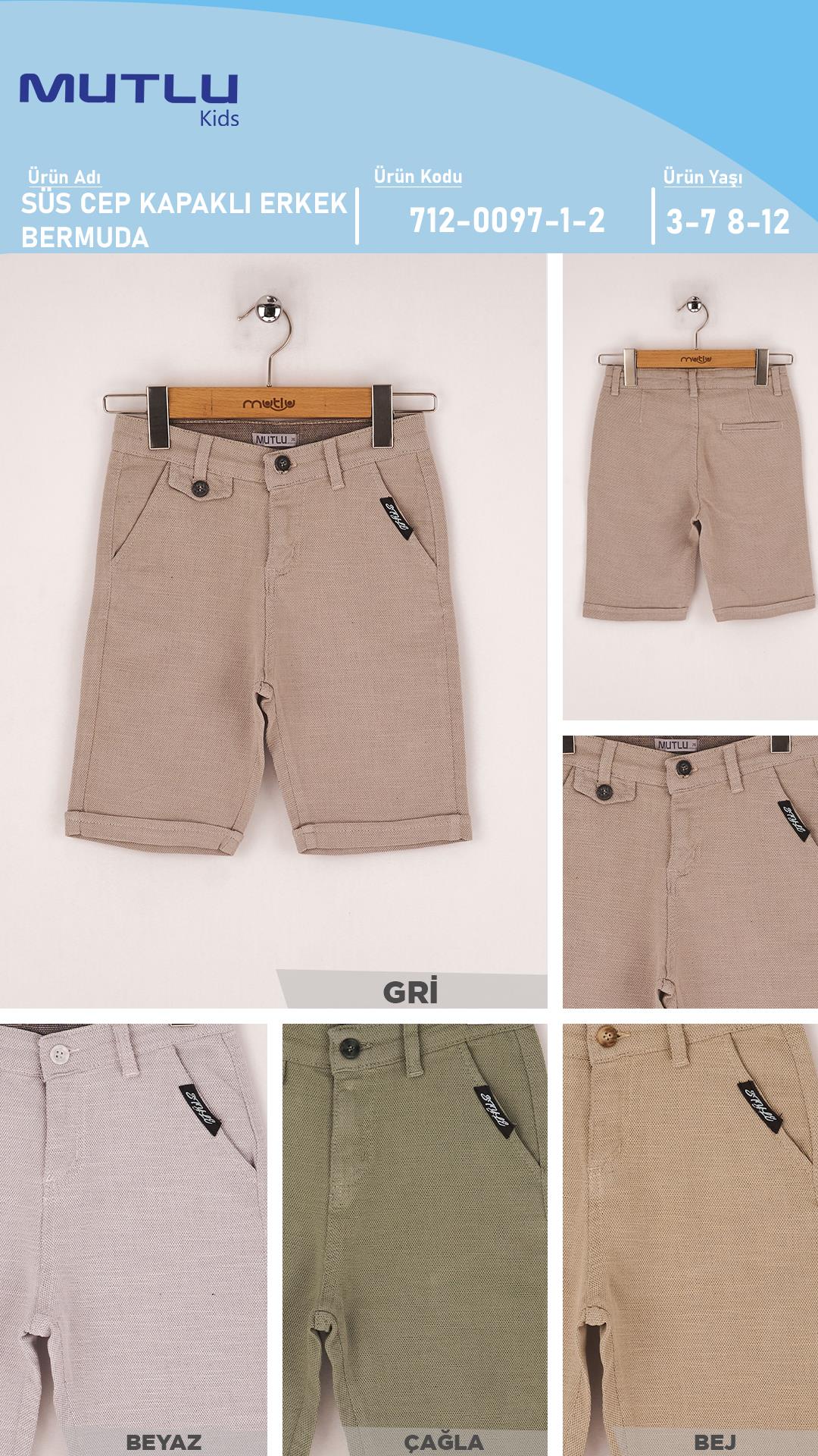 SÜS CEP KAPAKLI ERKEK BERMUDA