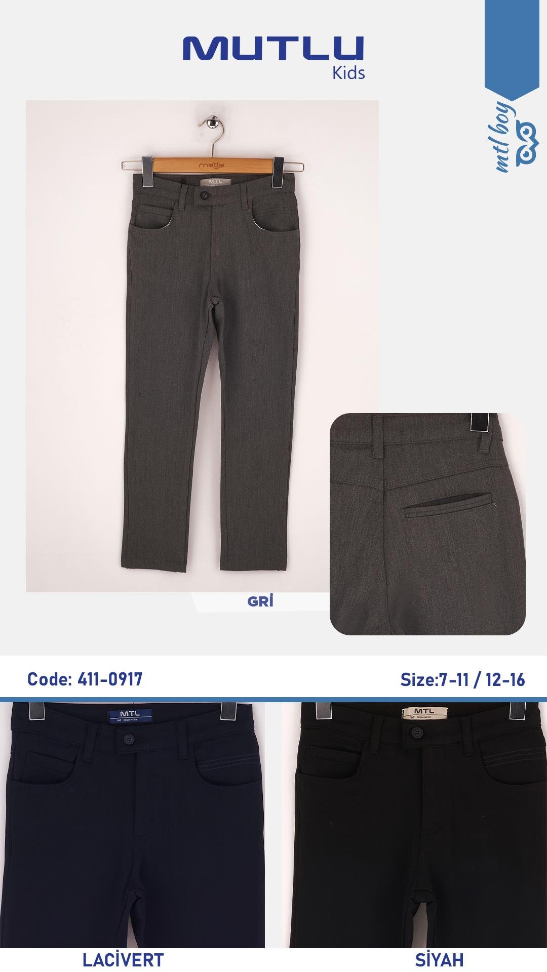 SÜS DİKİŞLİ ERKEK OKUL PANTOLON