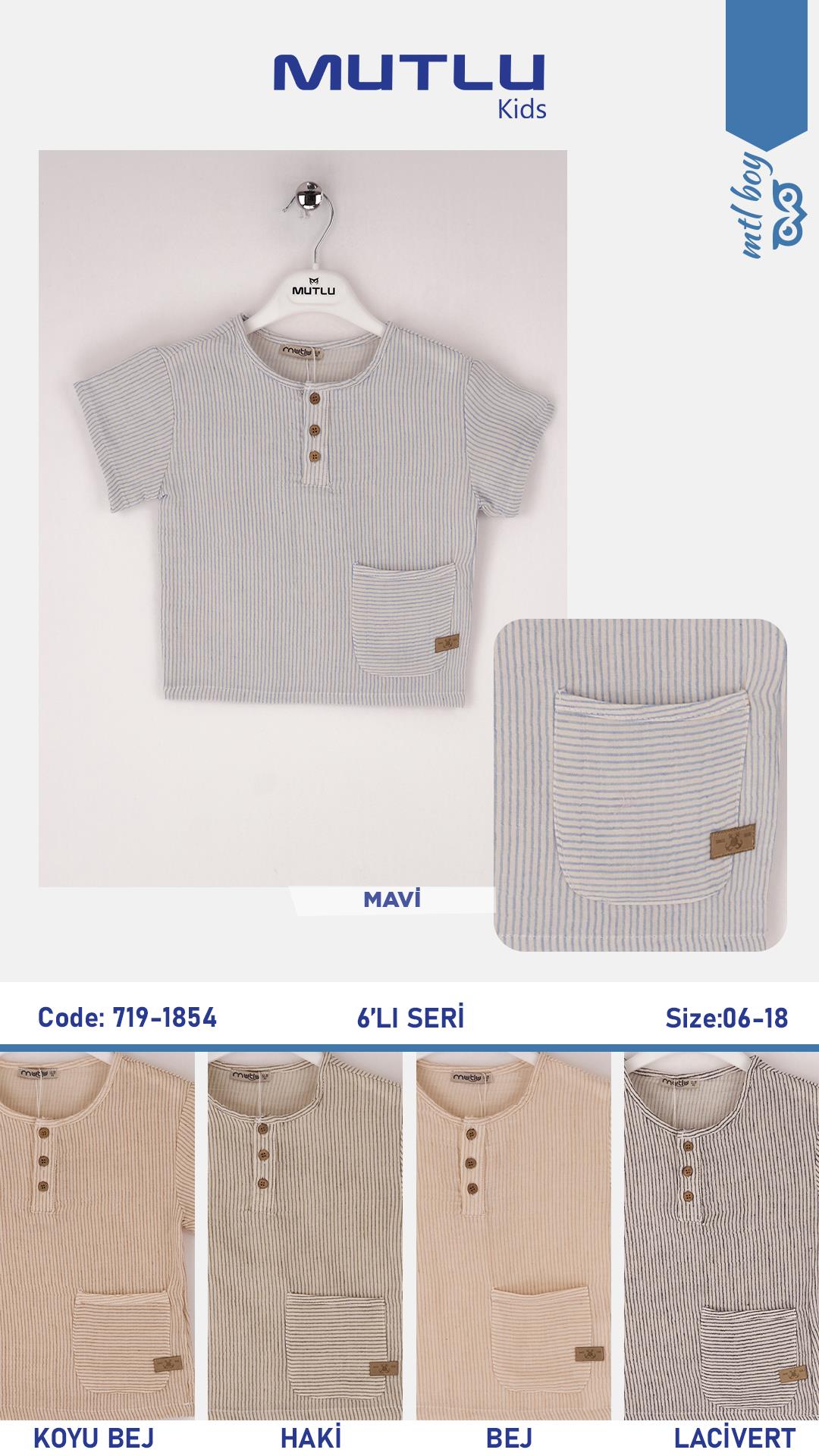 TEK CEPLİ ERKEK MÜSLİN GÖMLEK