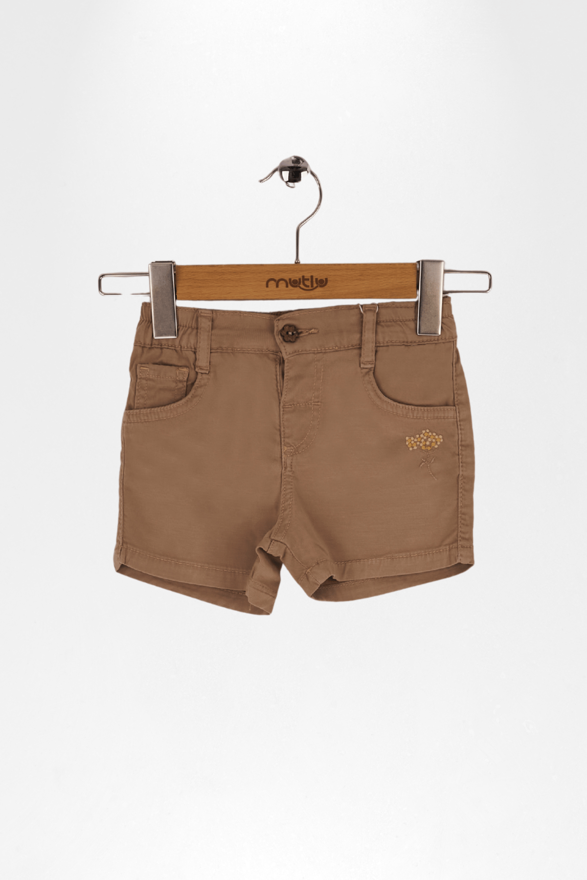 TOMURCUK ÇİÇEK NAKIŞLI KIZ ŞORT