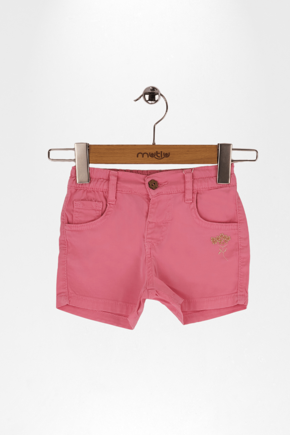 TOMURCUK ÇİÇEK NAKIŞLI KIZ ŞORT