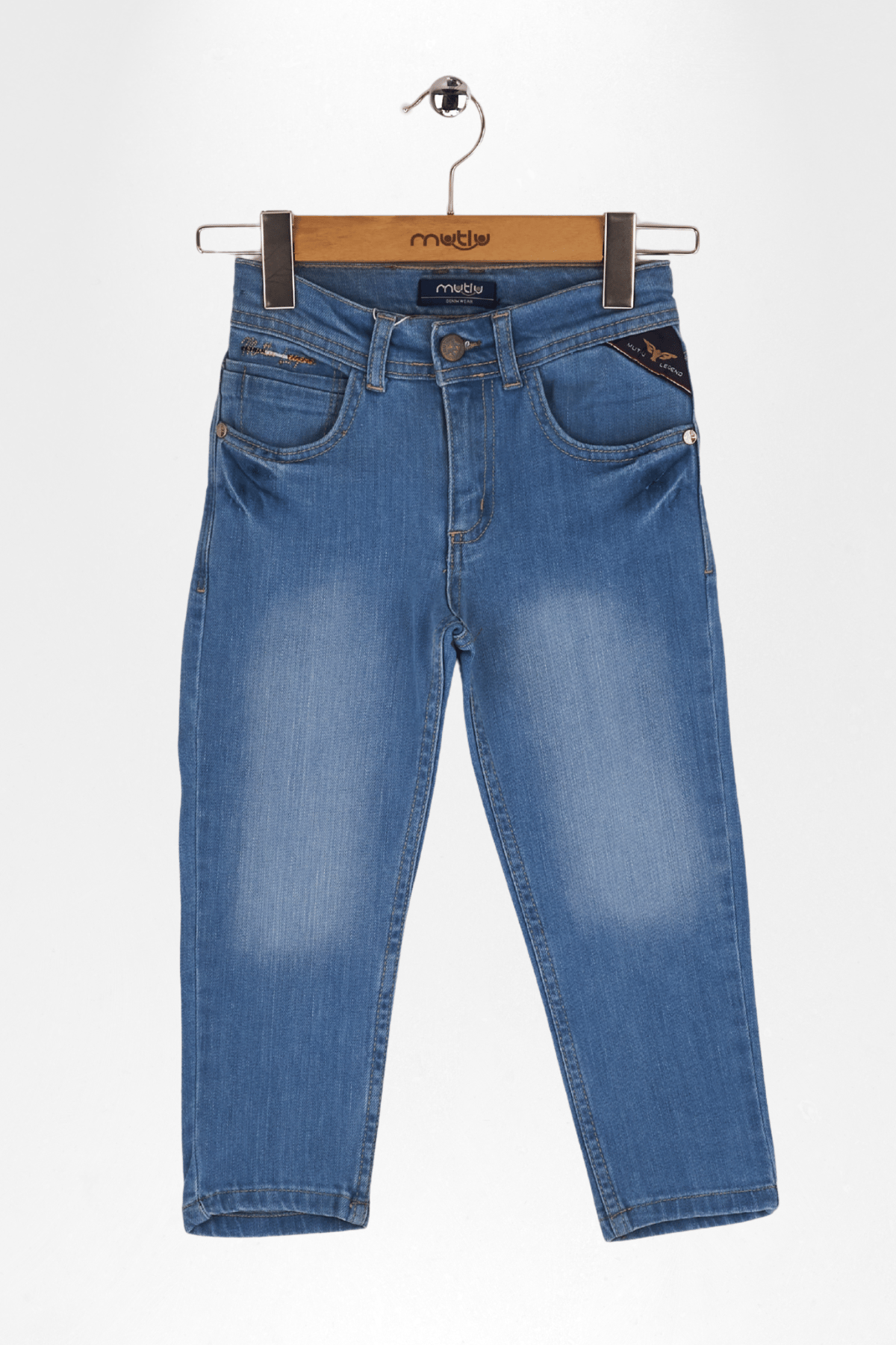 ÜÇGEN ETİKETLİ ERKEK KOT PANTOLON