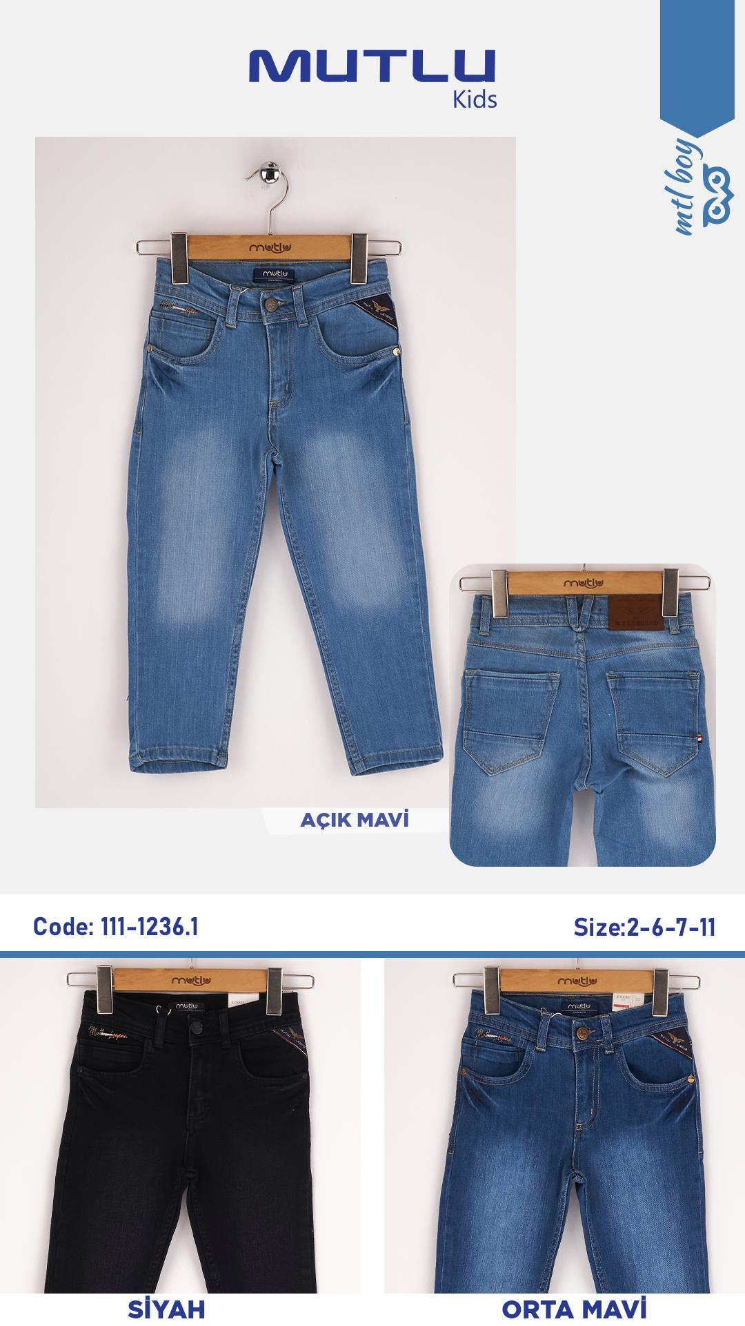 ÜÇGEN ETİKETLİ ERKEK KOT PANTOLON