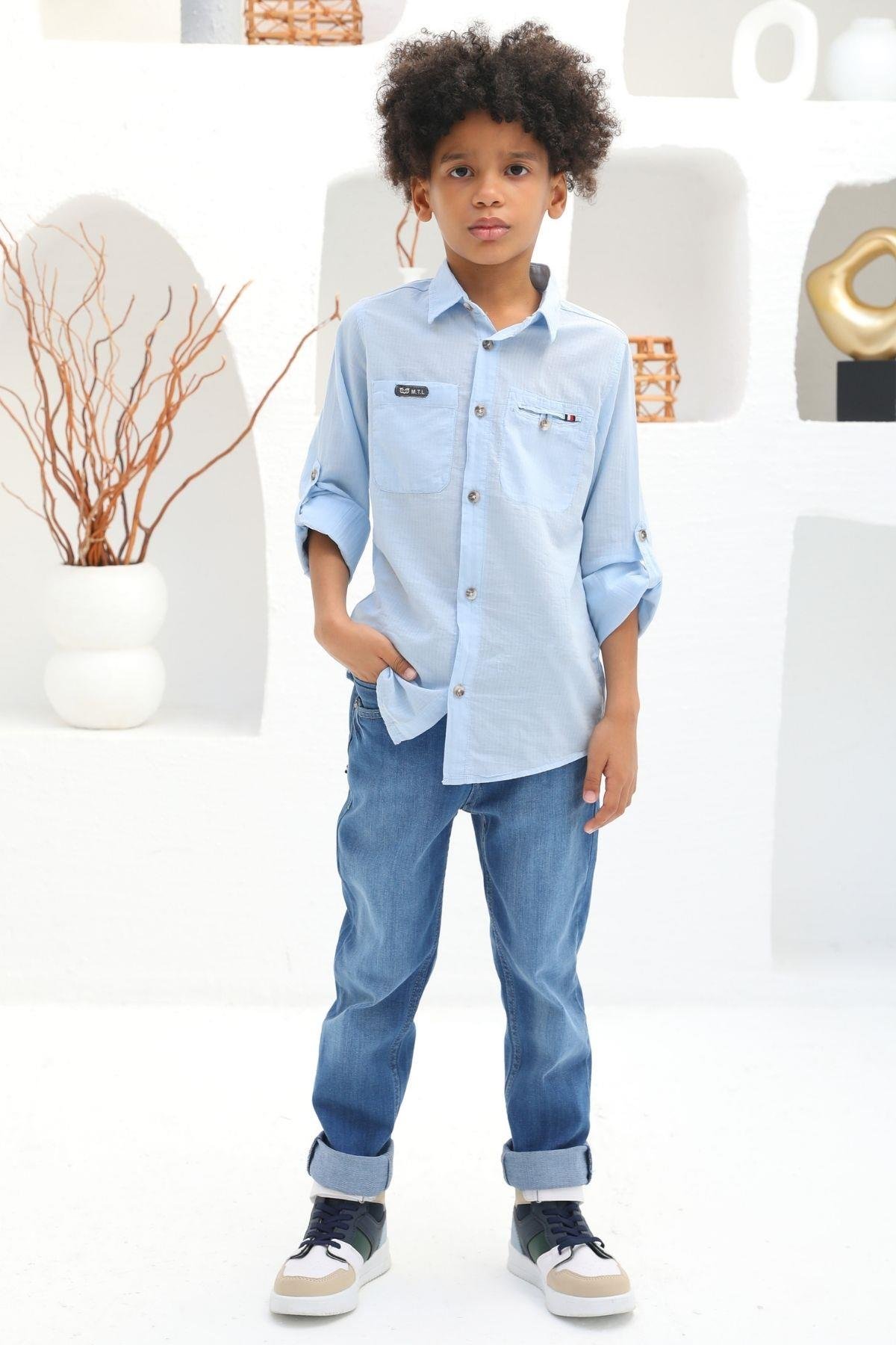 ÜÇGEN ETİKETLİ ERKEK KOT PANTOLON