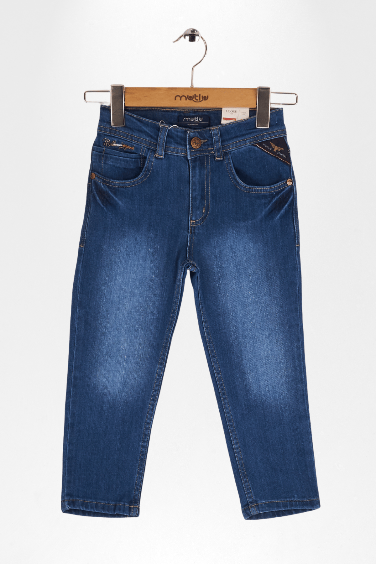 ÜÇGEN ETİKETLİ ERKEK KOT PANTOLON