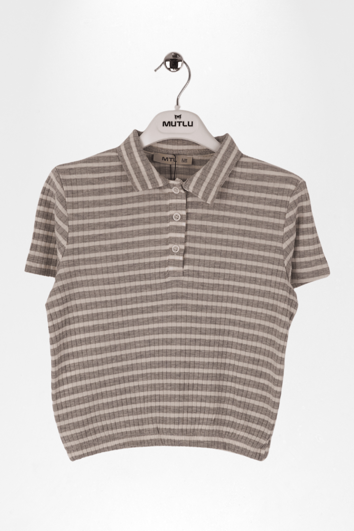 YAKALI ÇİZGİLİ KIZ TSHIRT