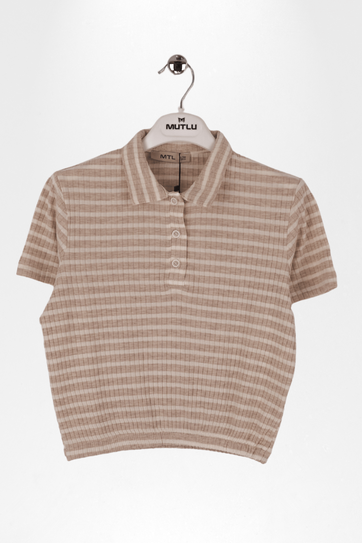 YAKALI ÇİZGİLİ KIZ TSHIRT