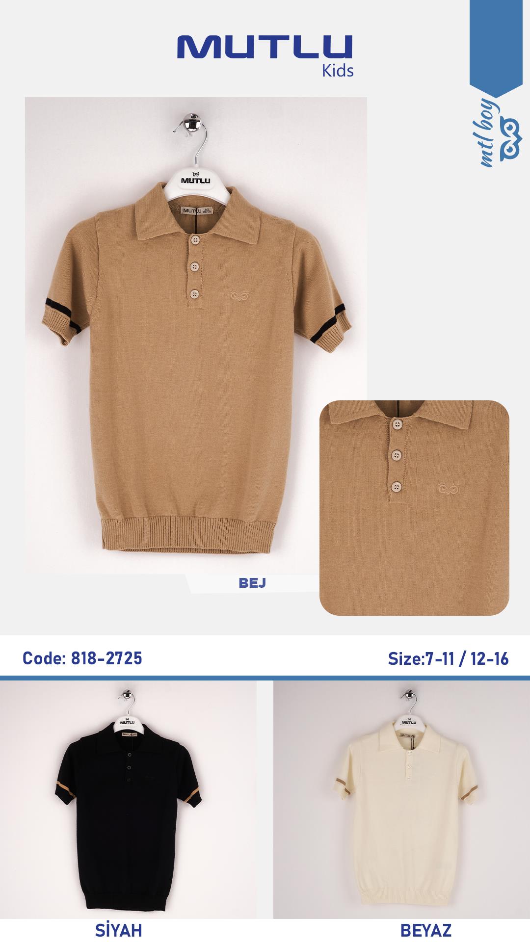 YAKALI KOLU ŞERİTLİ ERKEK TRİKO