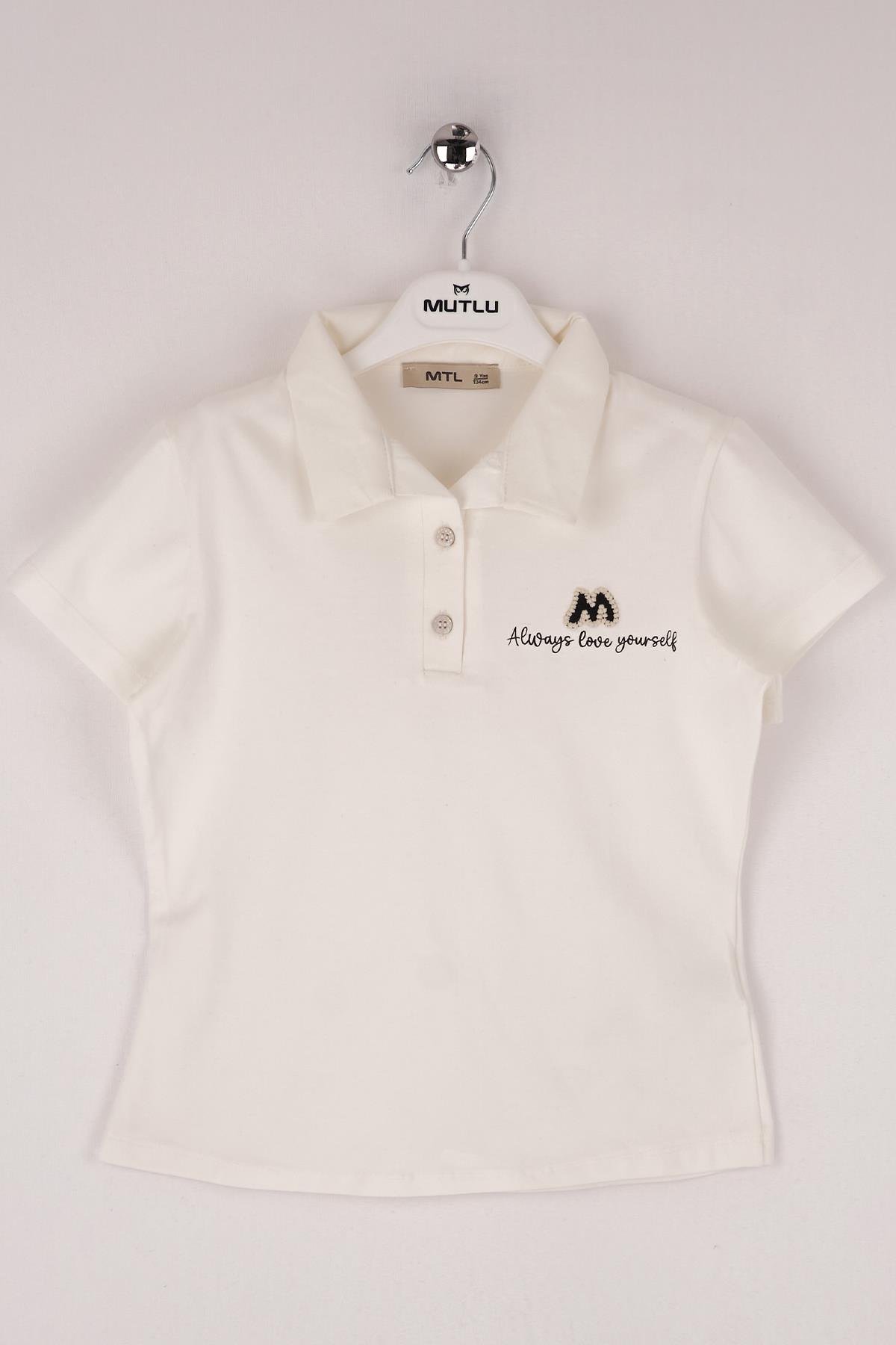 YAKALI PATLI KIZ TSHIRT