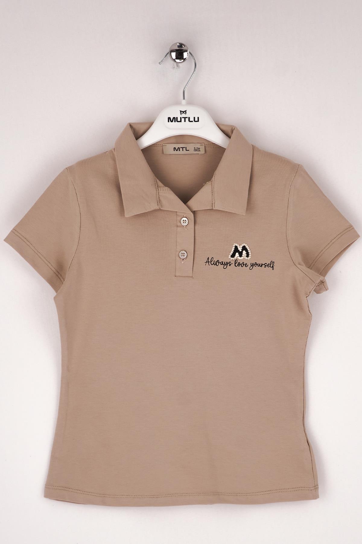 YAKALI PATLI KIZ TSHIRT