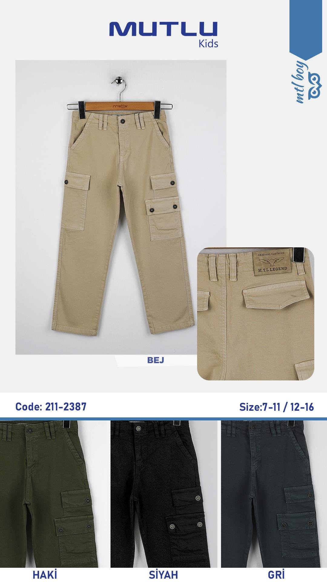 YAN CEPLİ ERKEK GABARDİN PANTOLON