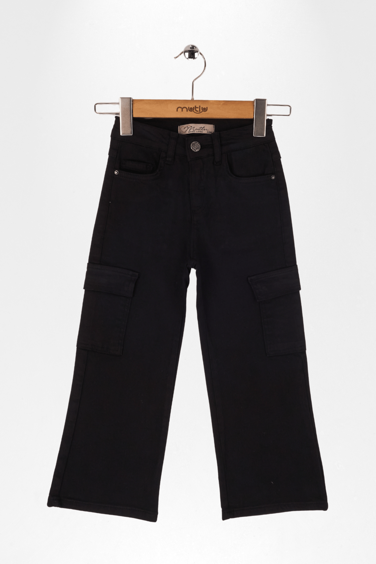 YAN CEPLİ GABARDİN KIZ PANTOLON