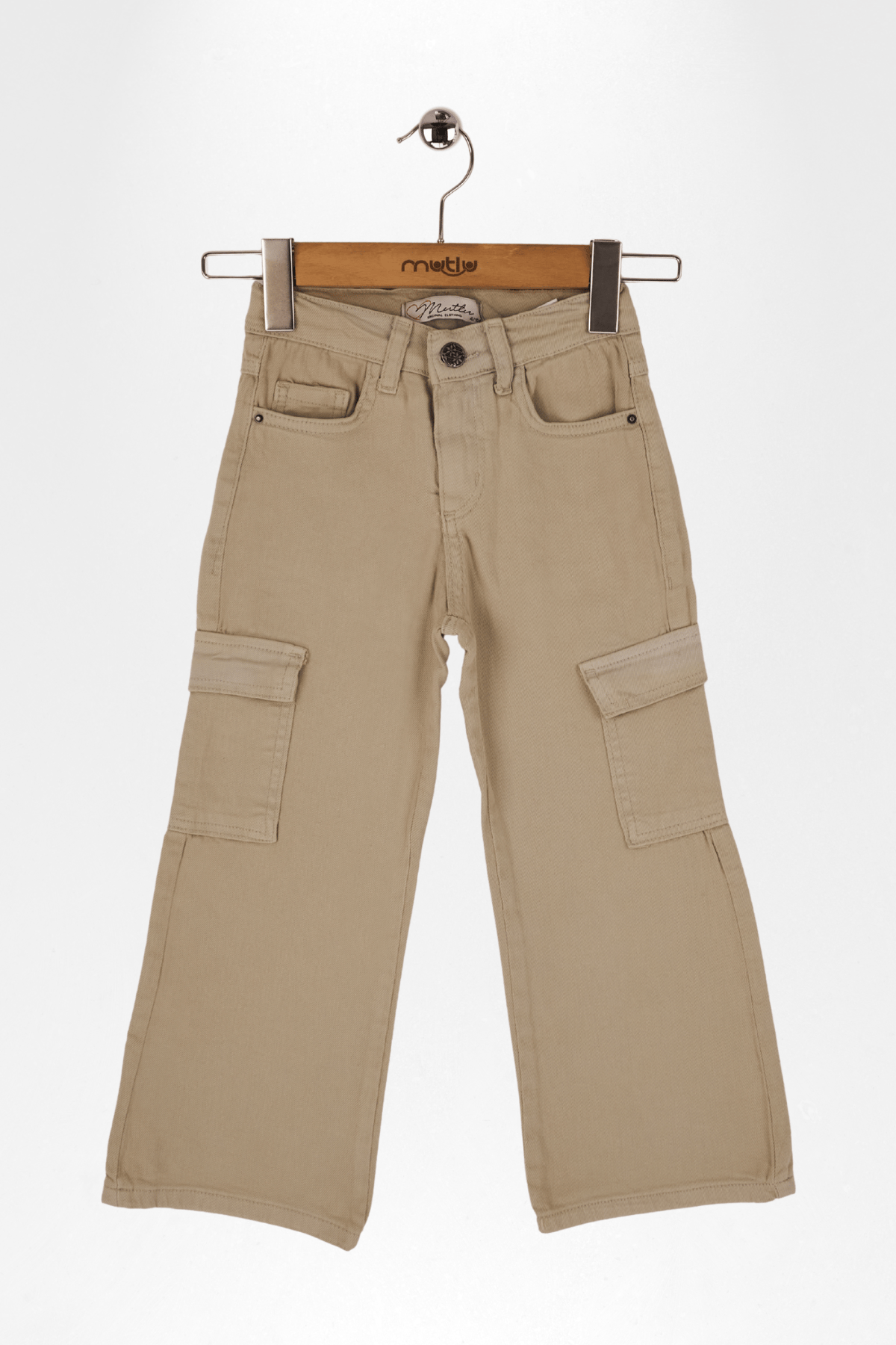 YAN CEPLİ GABARDİN KIZ PANTOLON