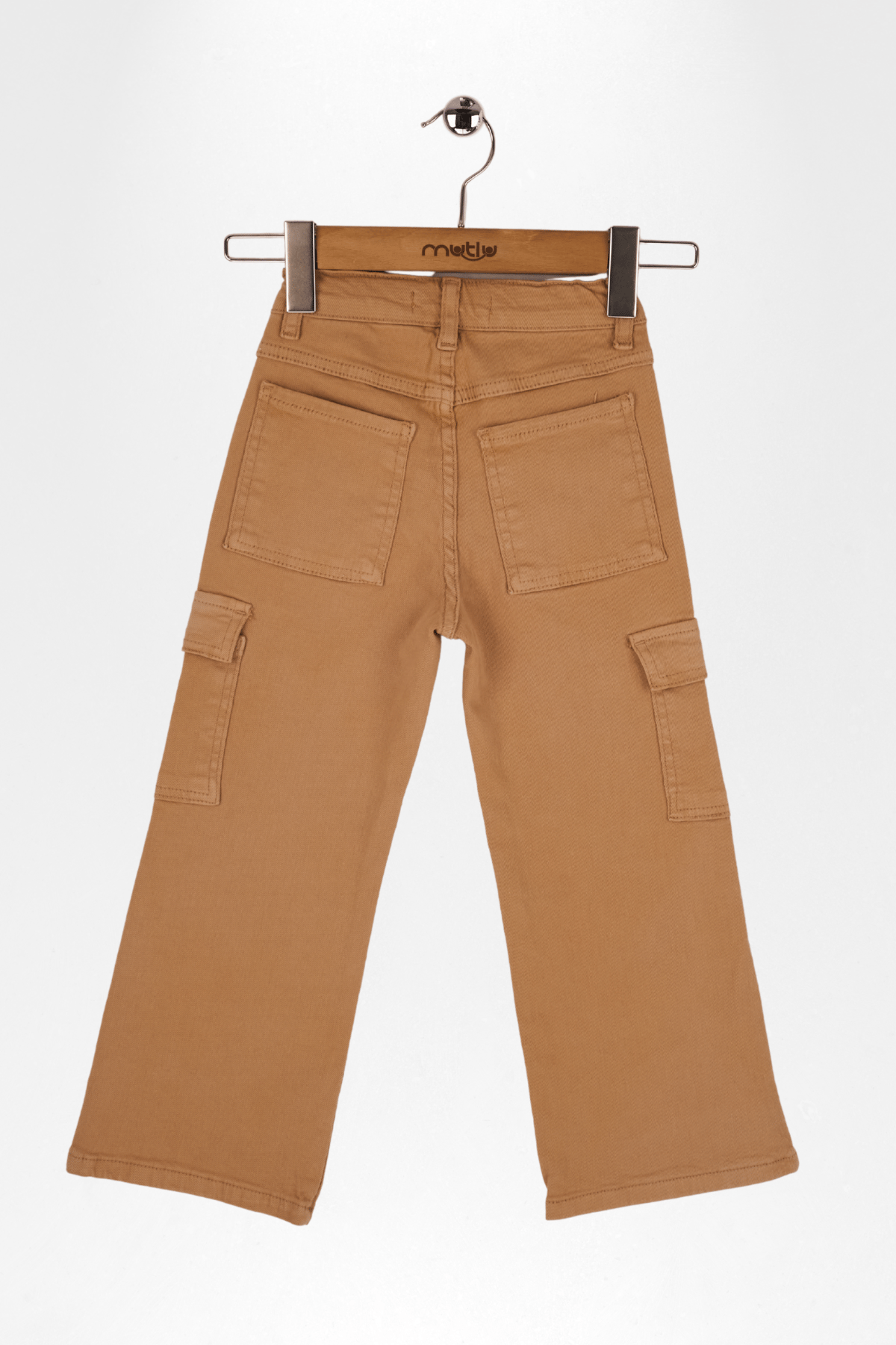 YAN CEPLİ GABARDİN KIZ PANTOLON