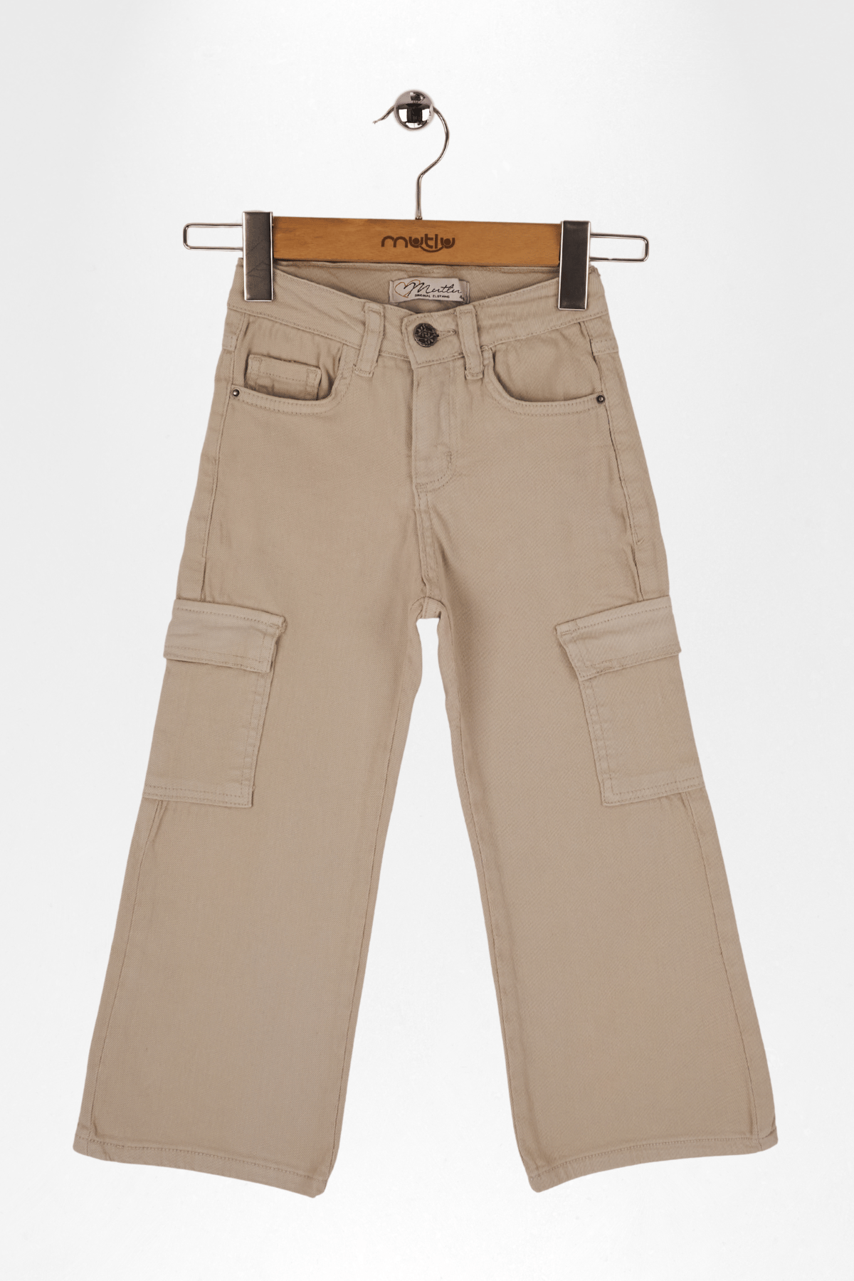 YAN CEPLİ GABARDİN KIZ PANTOLON