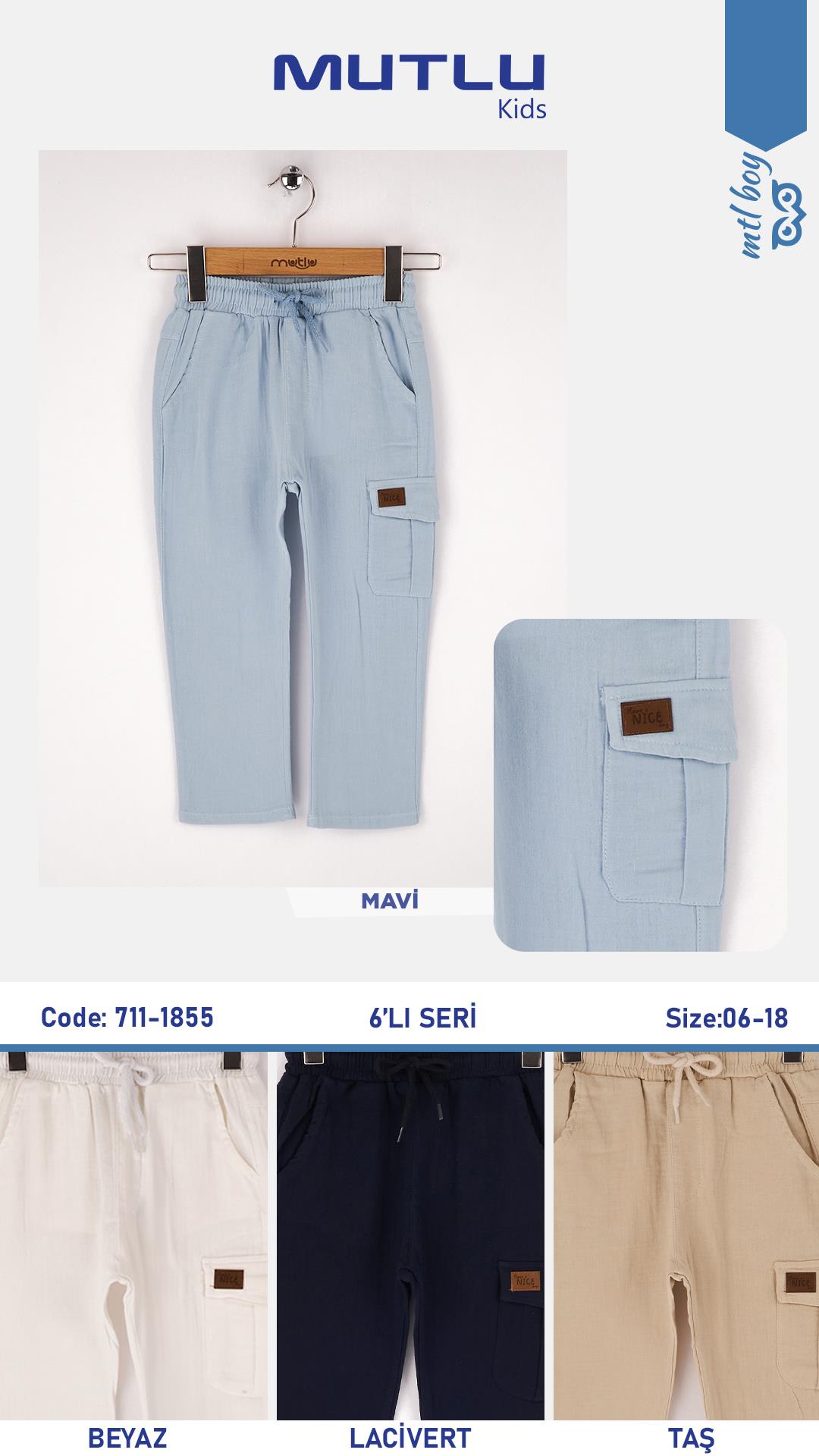 YAN CEPLİ MÜSLİN ERKEK PANTOLON