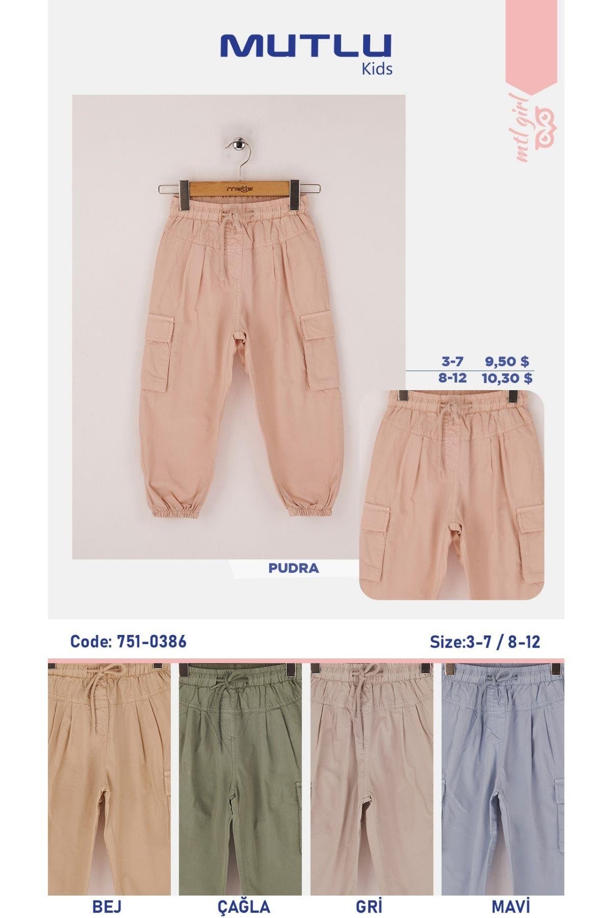 YANLARI KARGO CEP KIZ PANTOLON