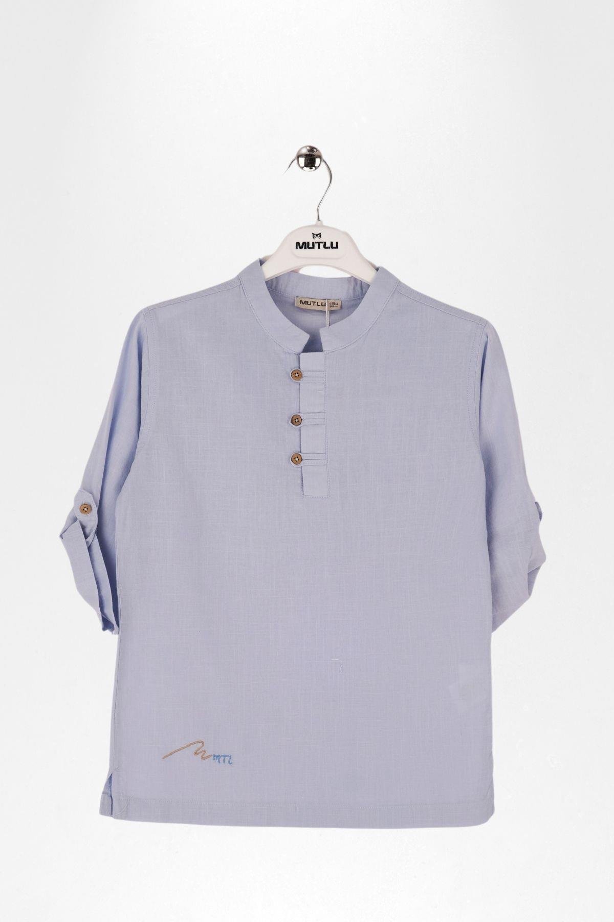 YARIM PATLI HAKİM YAKA ERKEK GÖMLEK