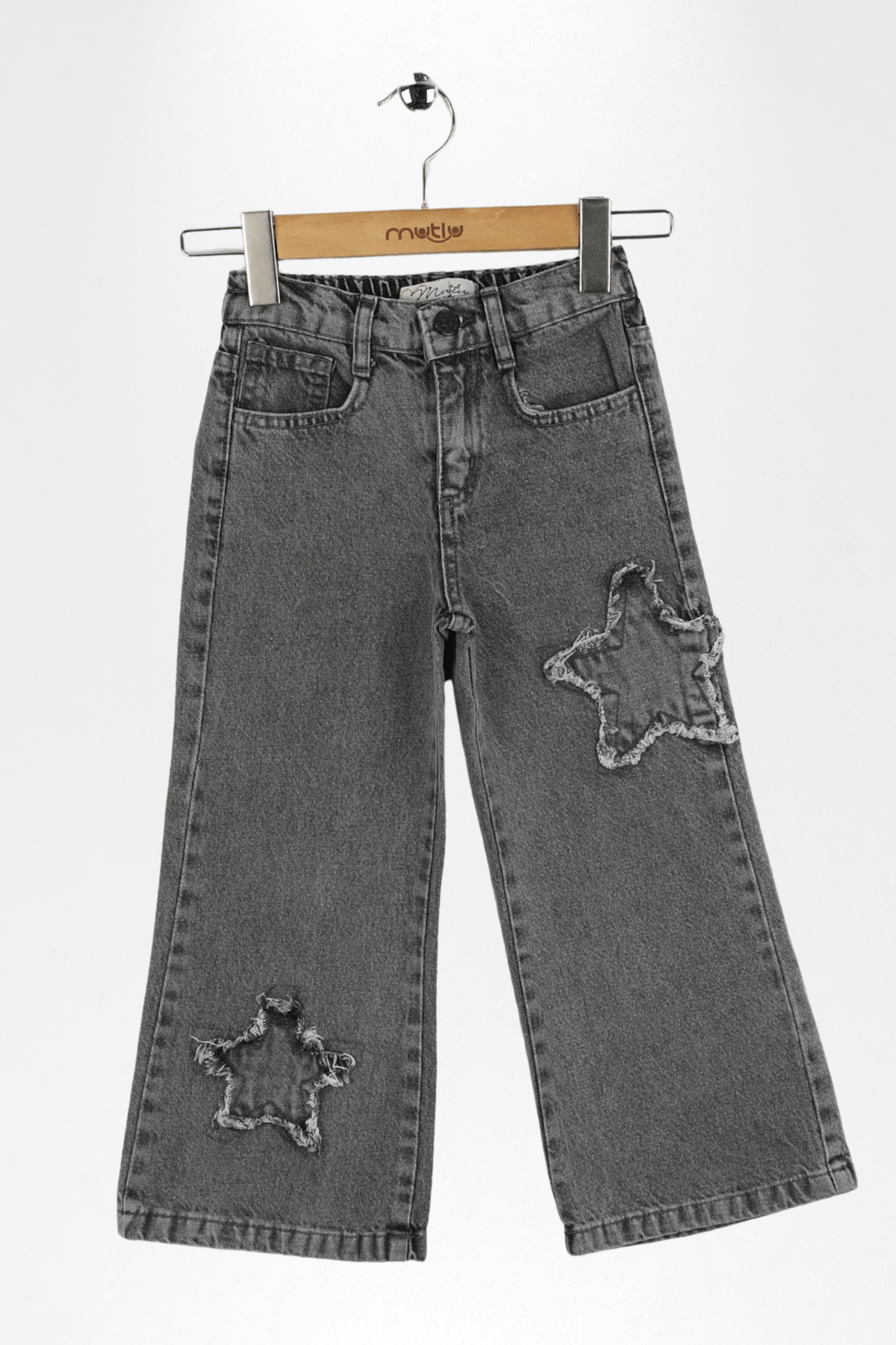 YILDIZ APLİKE KIZ KOT PANTOLON