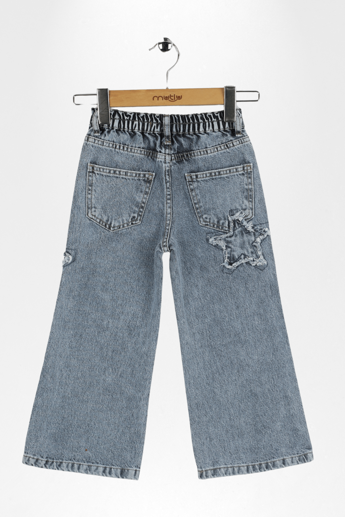 YILDIZ APLİKE KIZ KOT PANTOLON