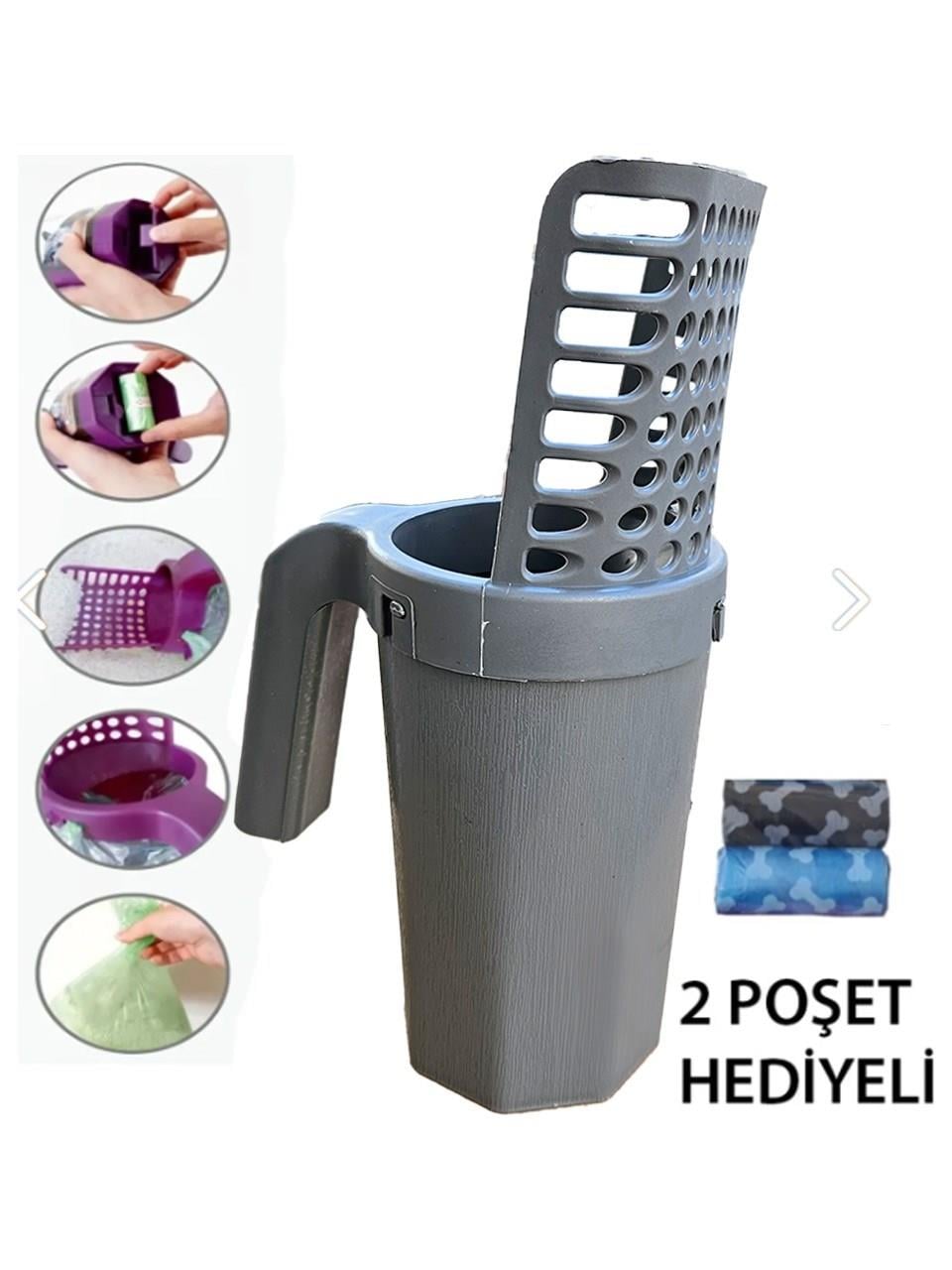 Akıllı Poşetli Kum Küreği + 2 Adet Poşet
