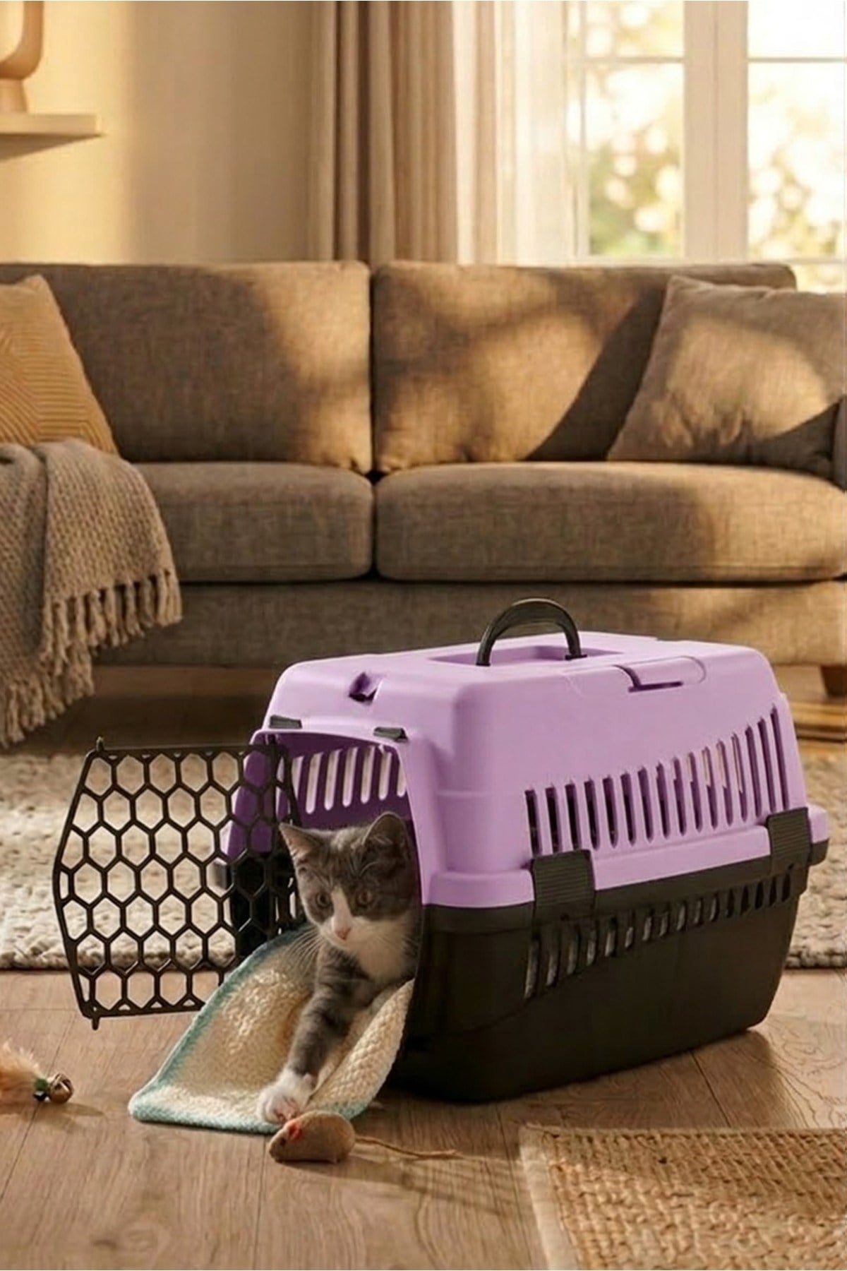 Askılı Kedi Köpek (Evcil Hayvan) Taşıma Çantası Küçük Boy