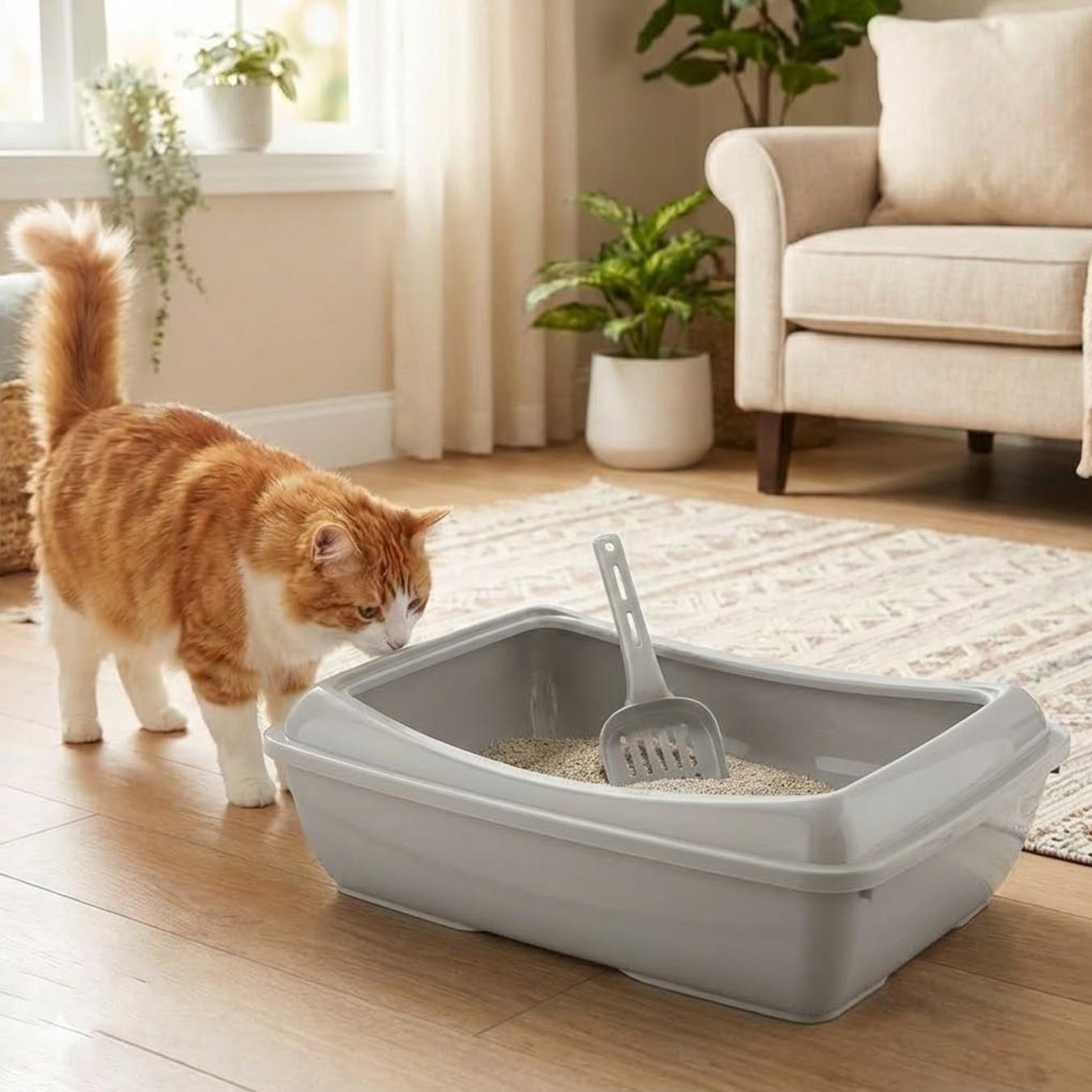 Büyük Açık Kedi Tuvaleti XXL